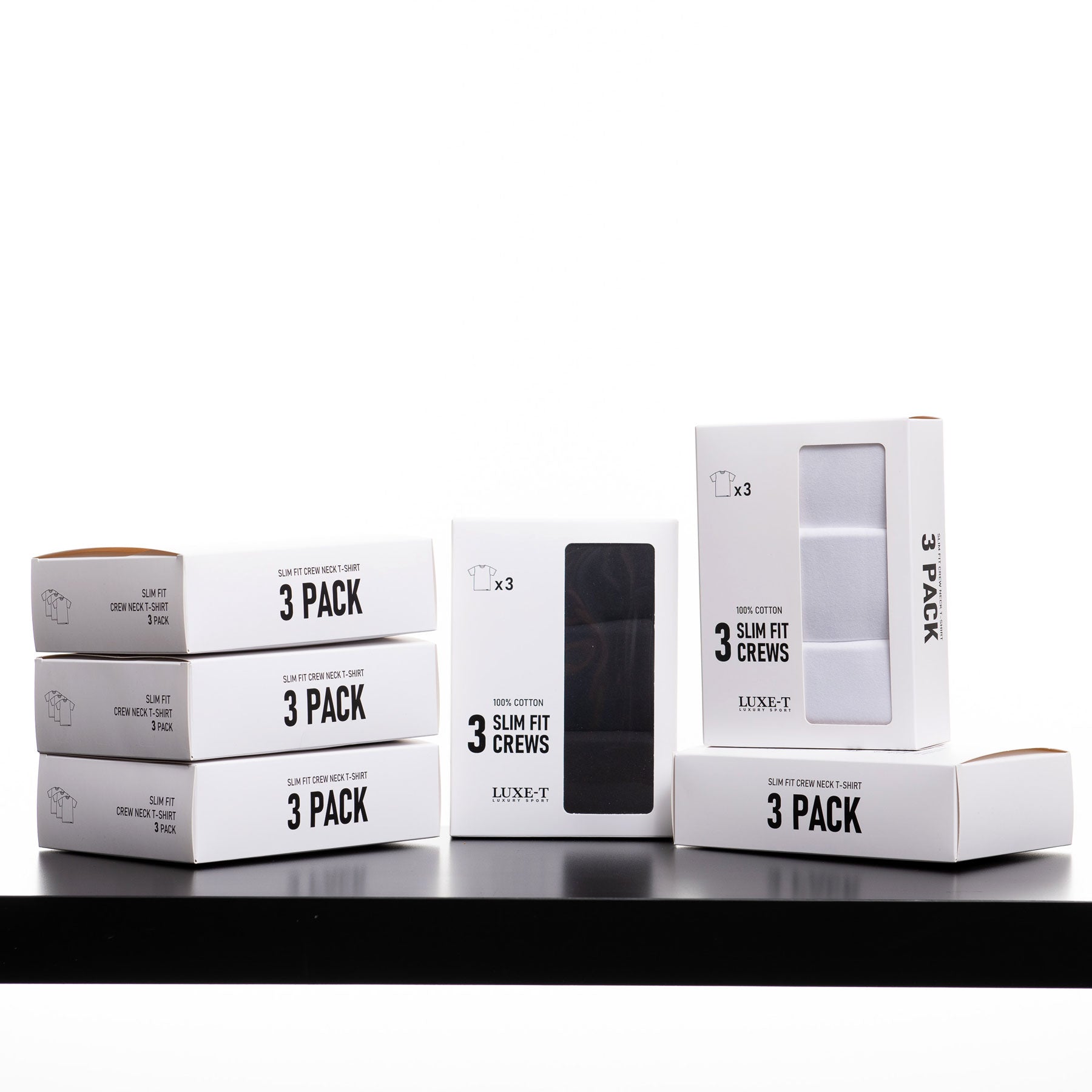 3 Pack Slim Fit Crew Neck Undershirts