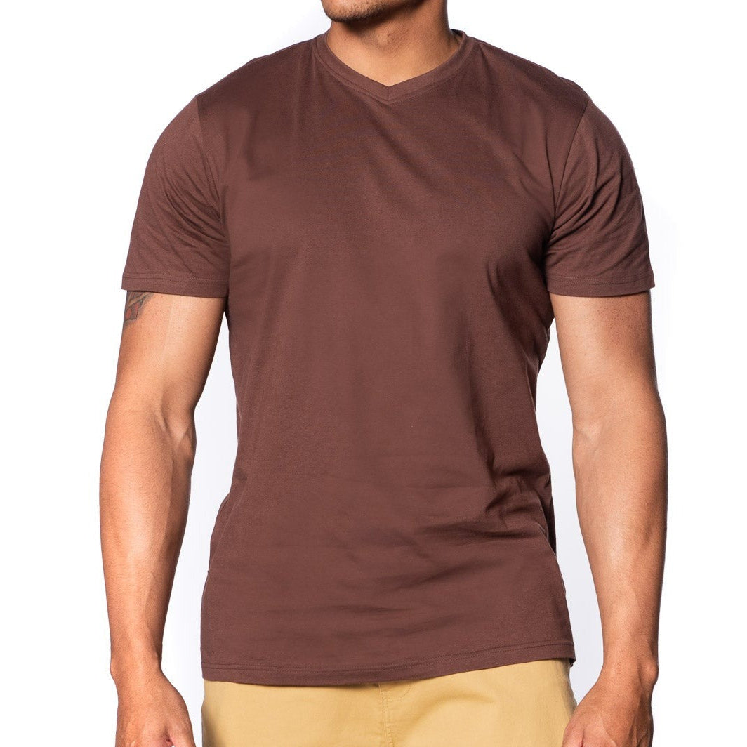 Fitted Vee Neck T-Shirt