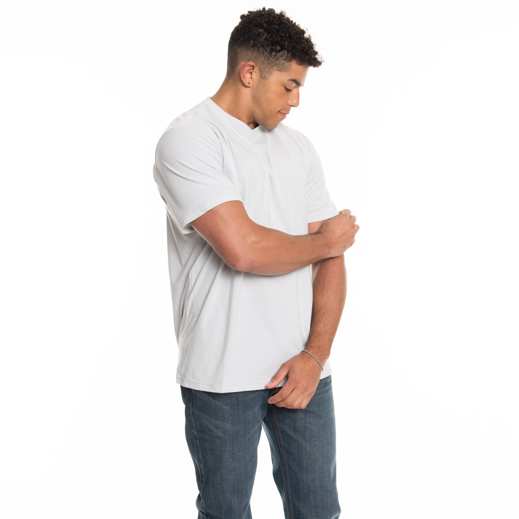 Fitted Vee Neck T-Shirt