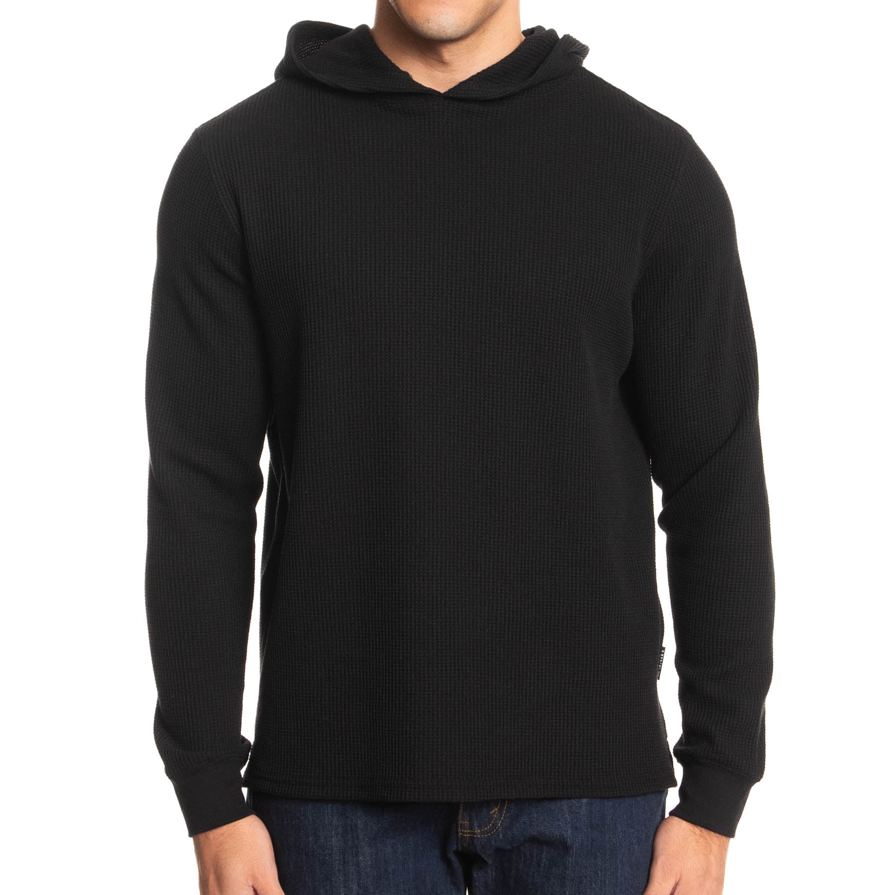 Waffle Knit Pullover Hoodie