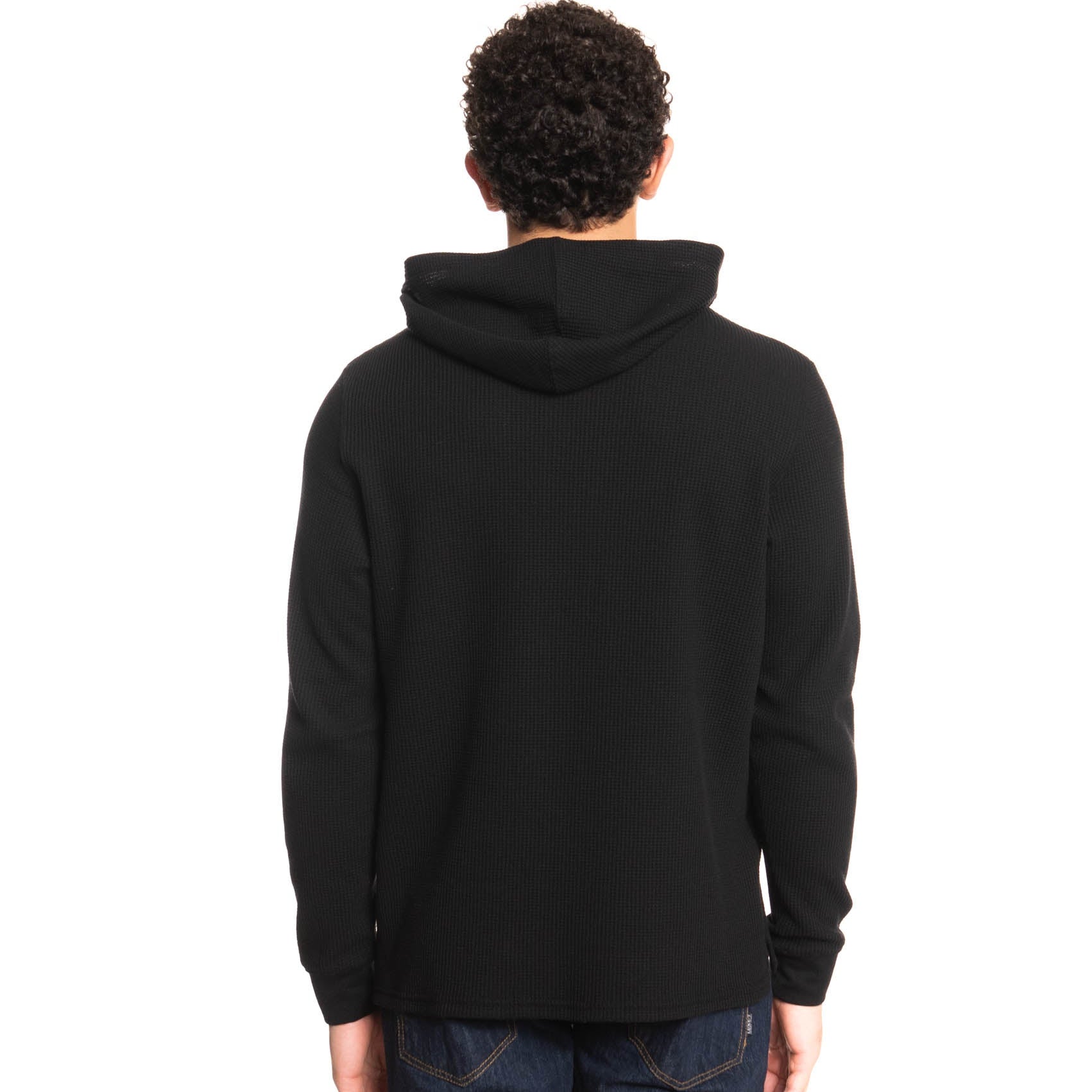 Waffle Knit Pullover Hoodie