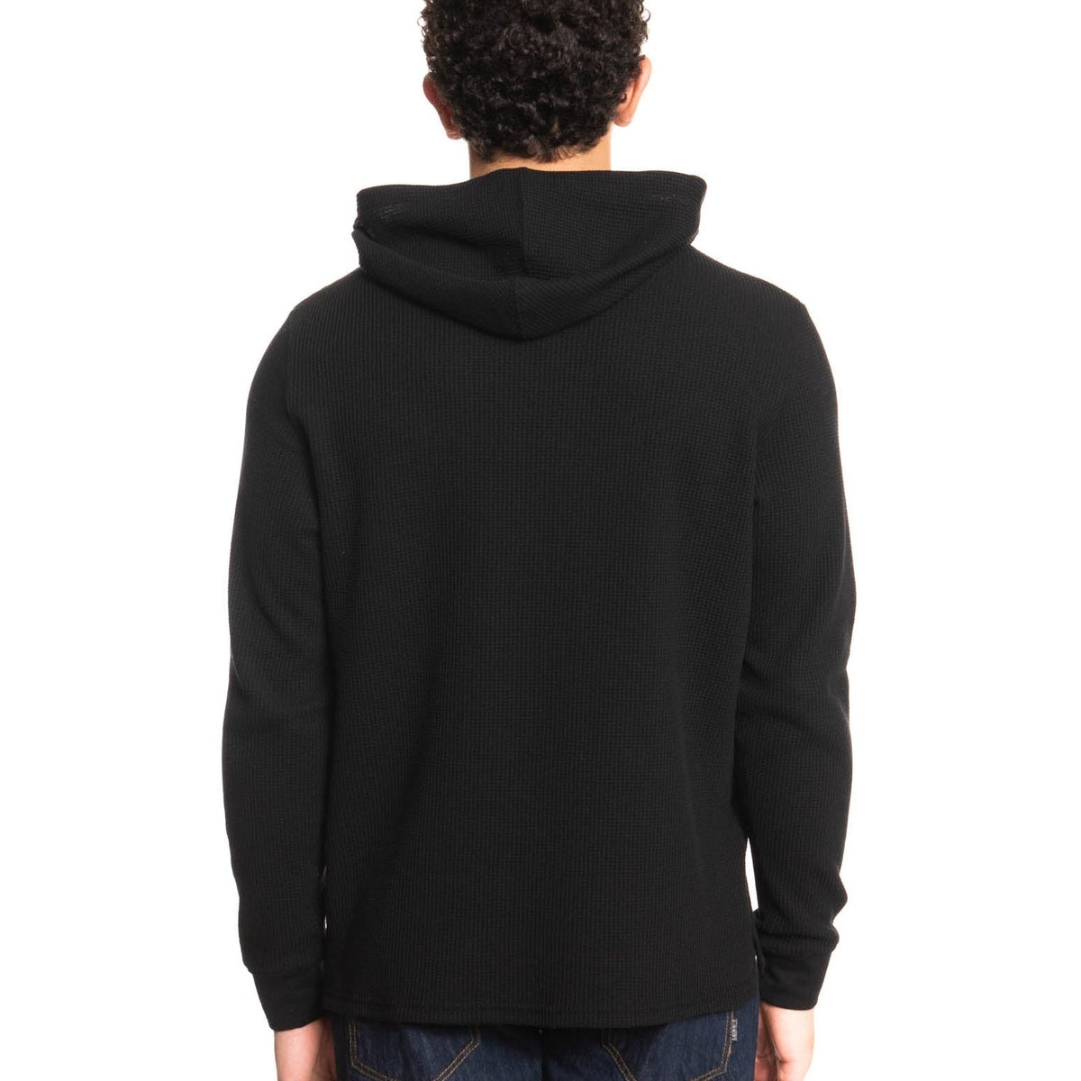 Waffle Knit Pullover Hoodie