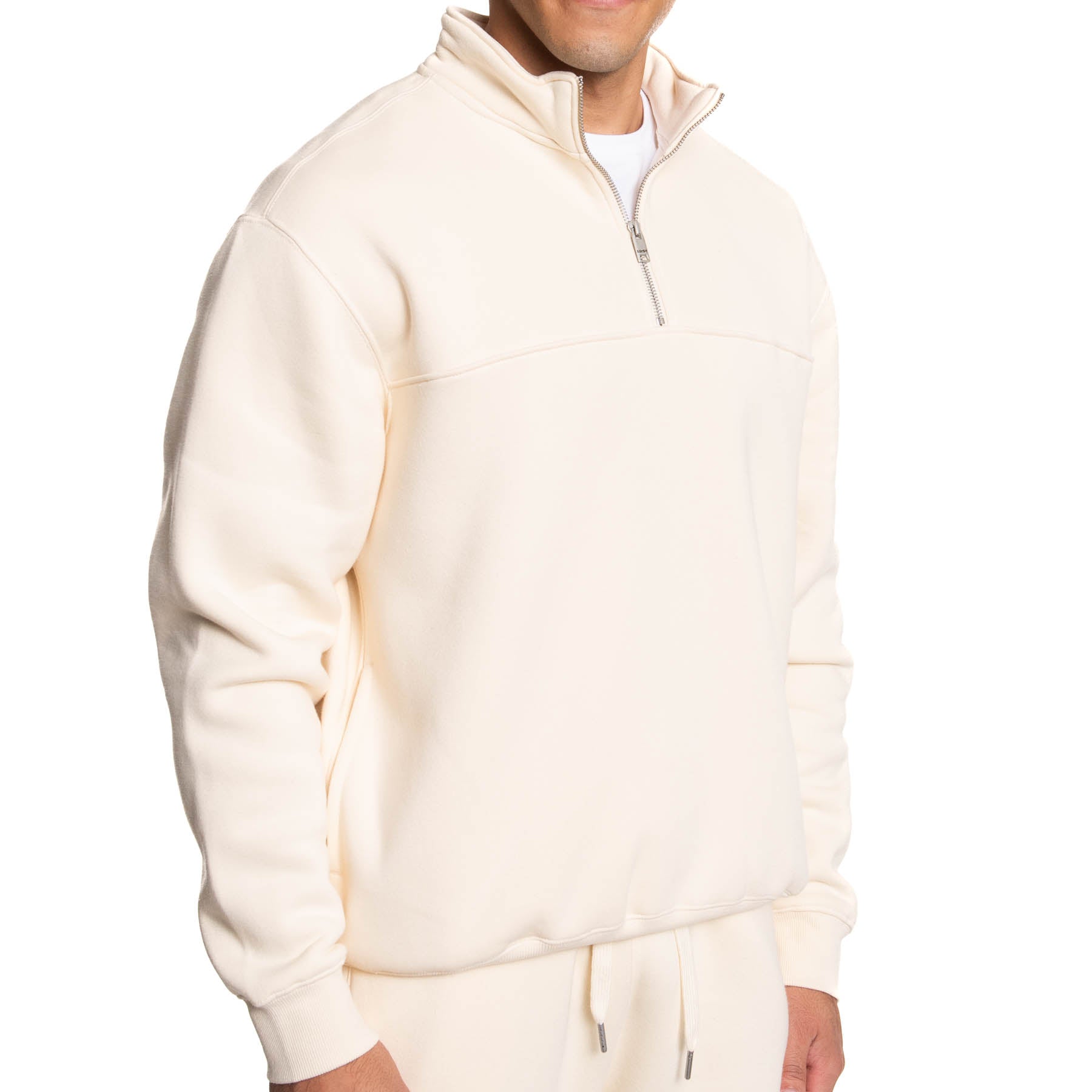 1/4 Zip Mock Neck Fleece Pullover