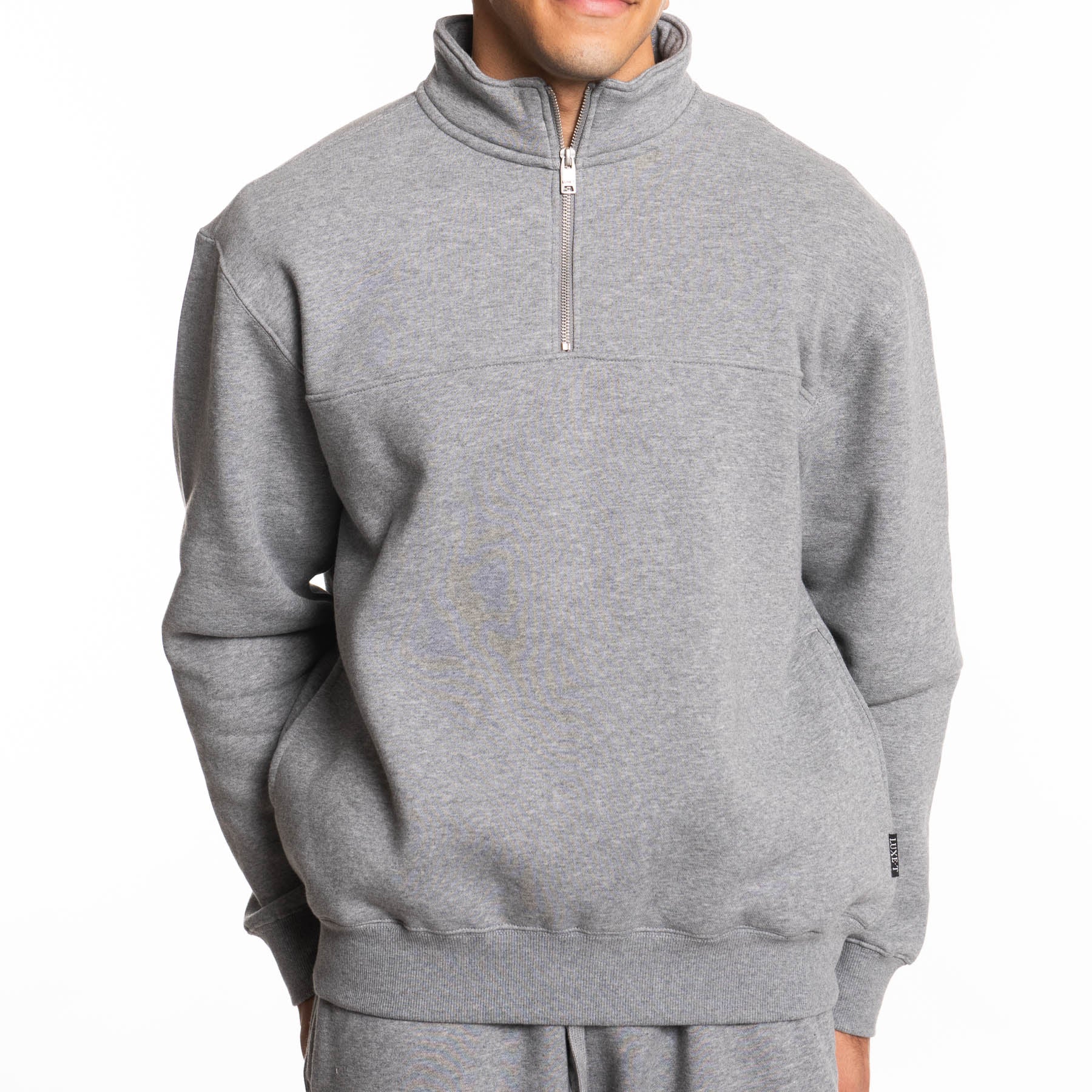 1/4 Zip Mock Neck Fleece Pullover