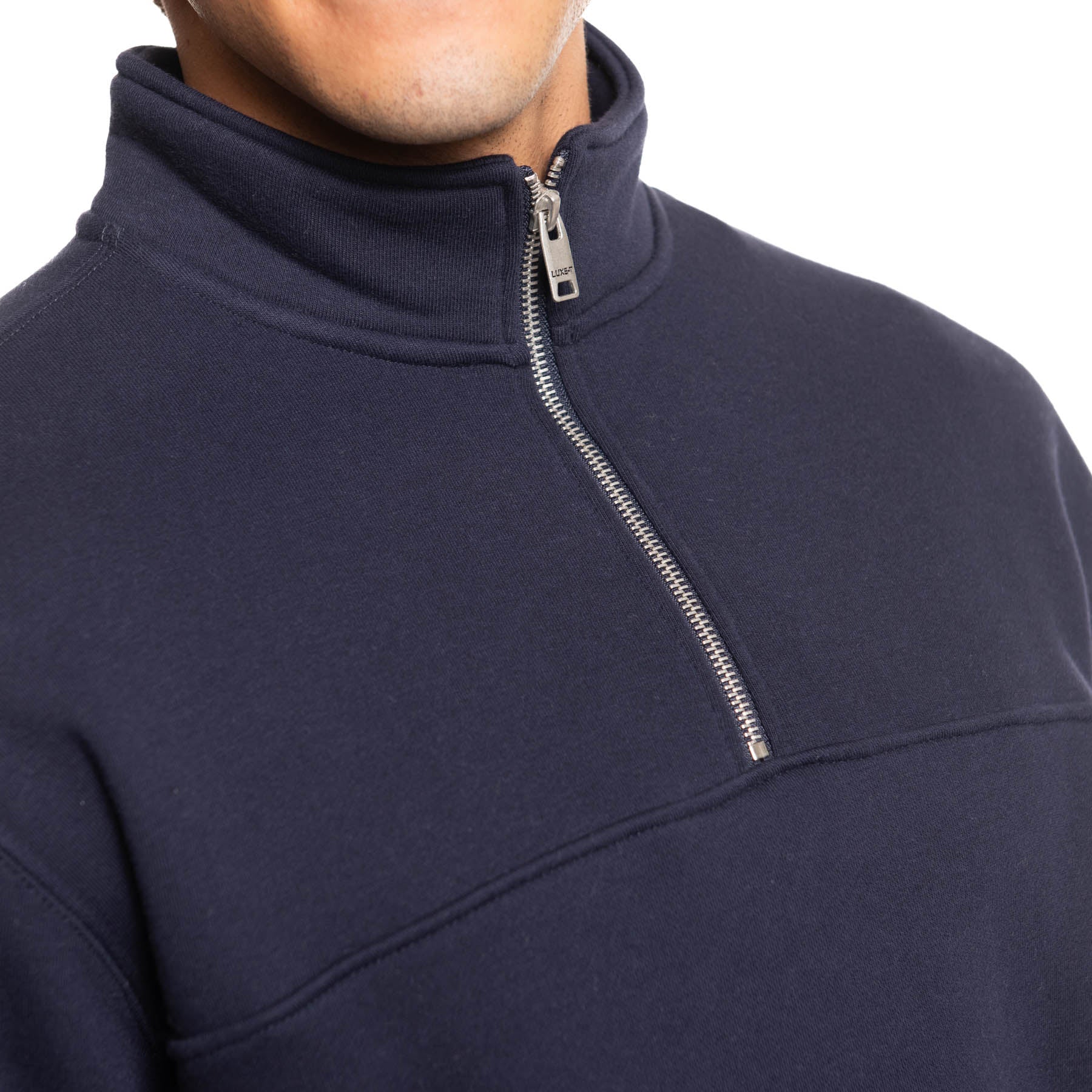 1/4 Zip Mock Neck Fleece Pullover