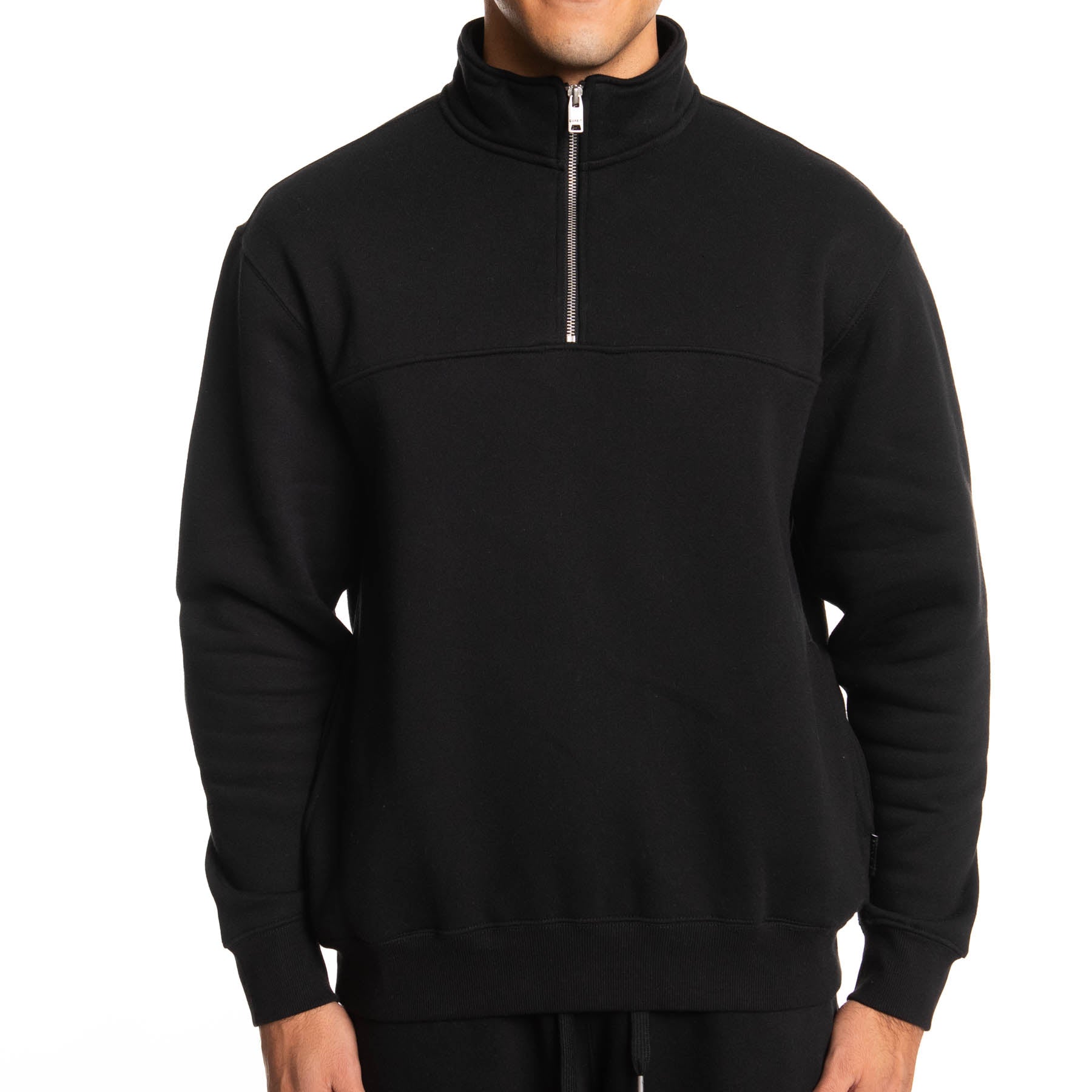 1/4 Zip Mock Neck Fleece Pullover