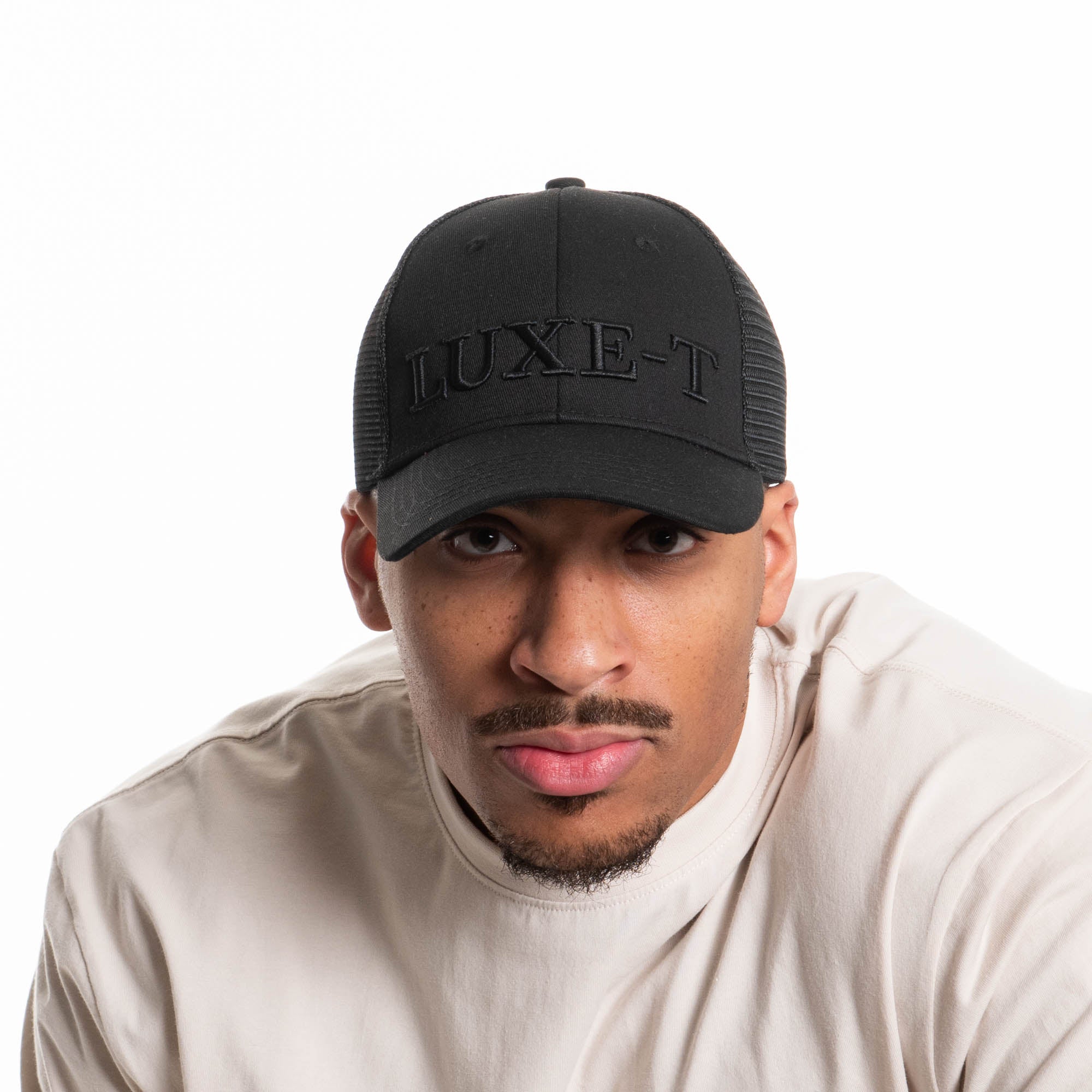 Luxe-T Black Trucker Hat