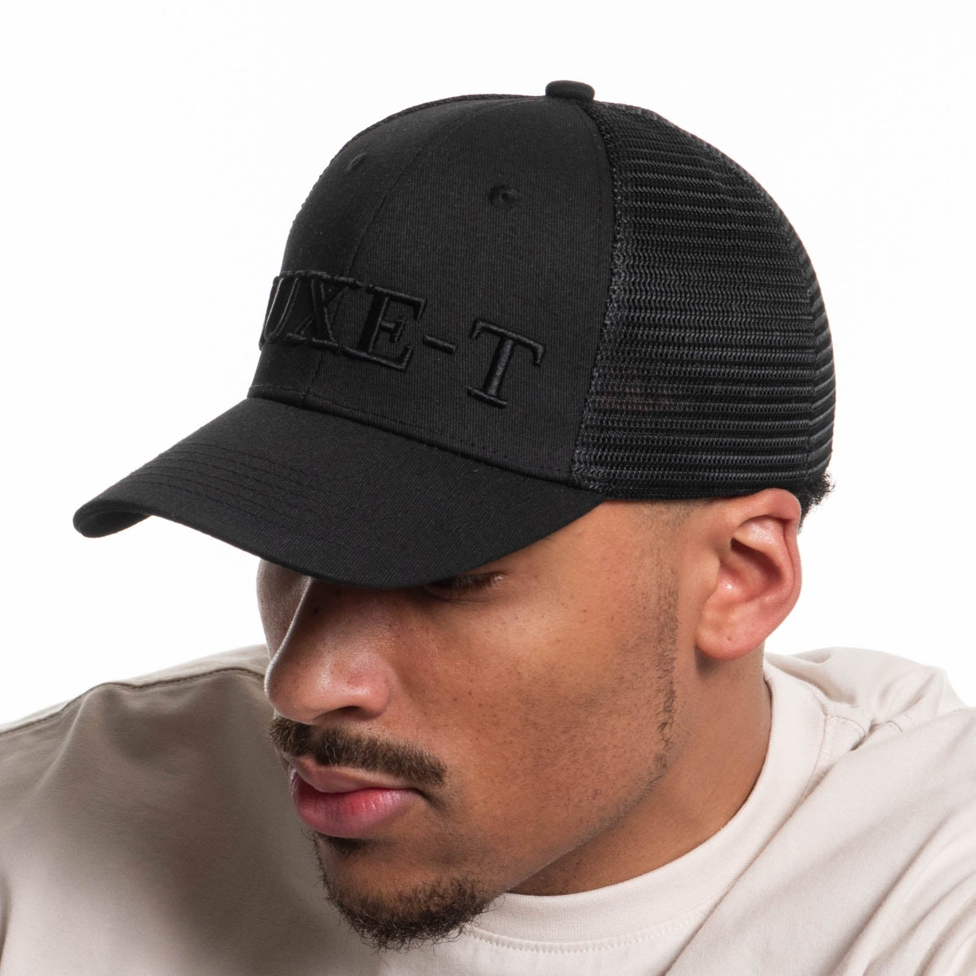 Luxe-T Black Trucker Hat