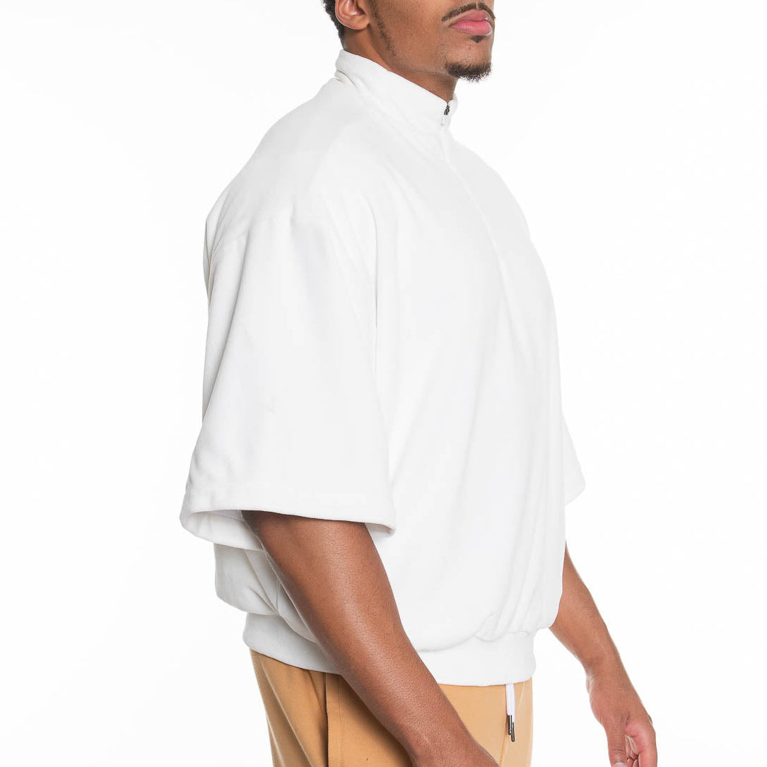 Velour 1/4 Zip SS Pullover