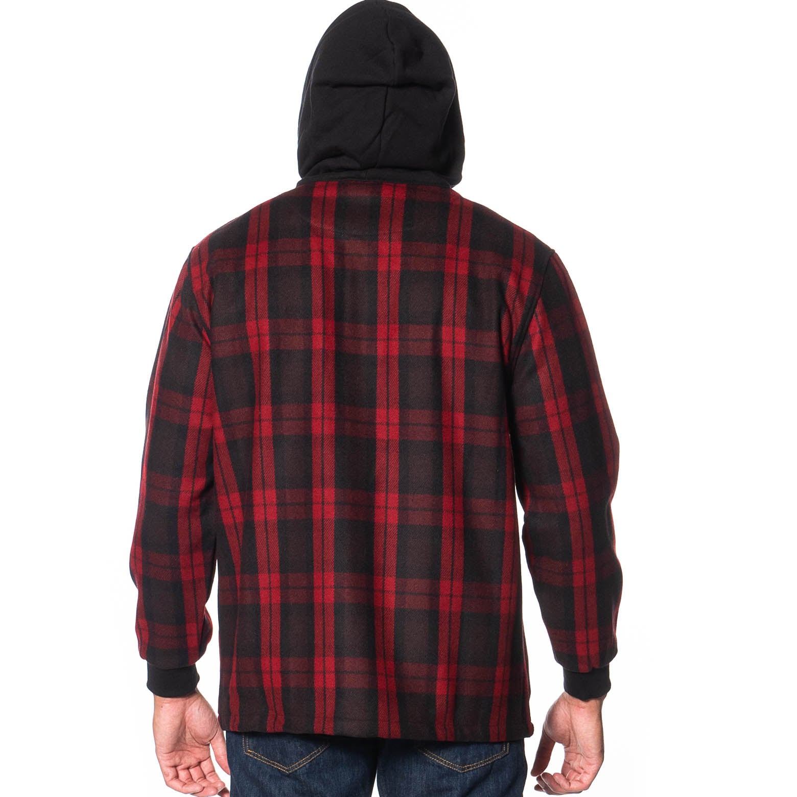Plaid Wool Hooded Jacket