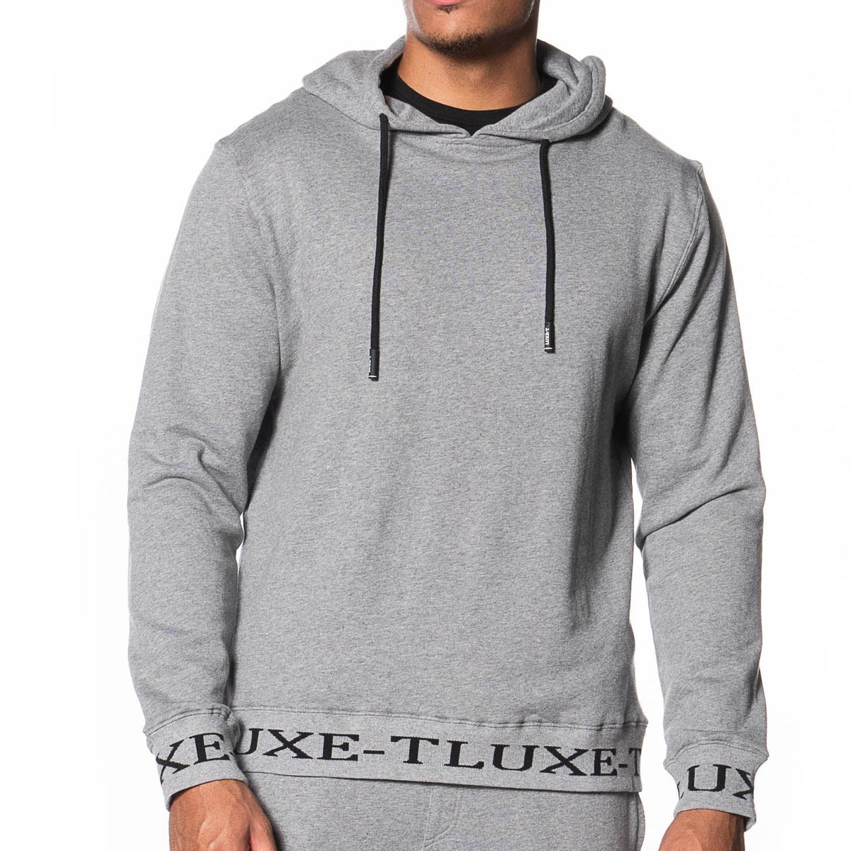 Logo Rib French Terry Pullover Hoodie