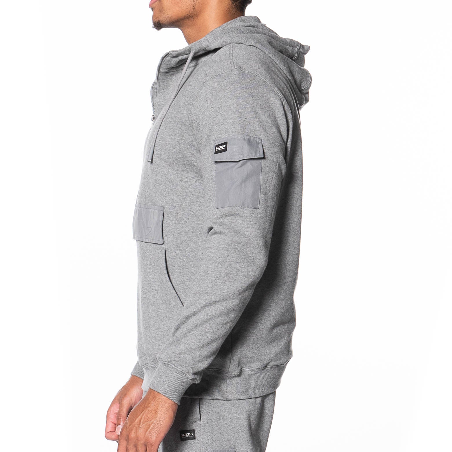 Cargo 1/2 Zip Pullover Hoodie