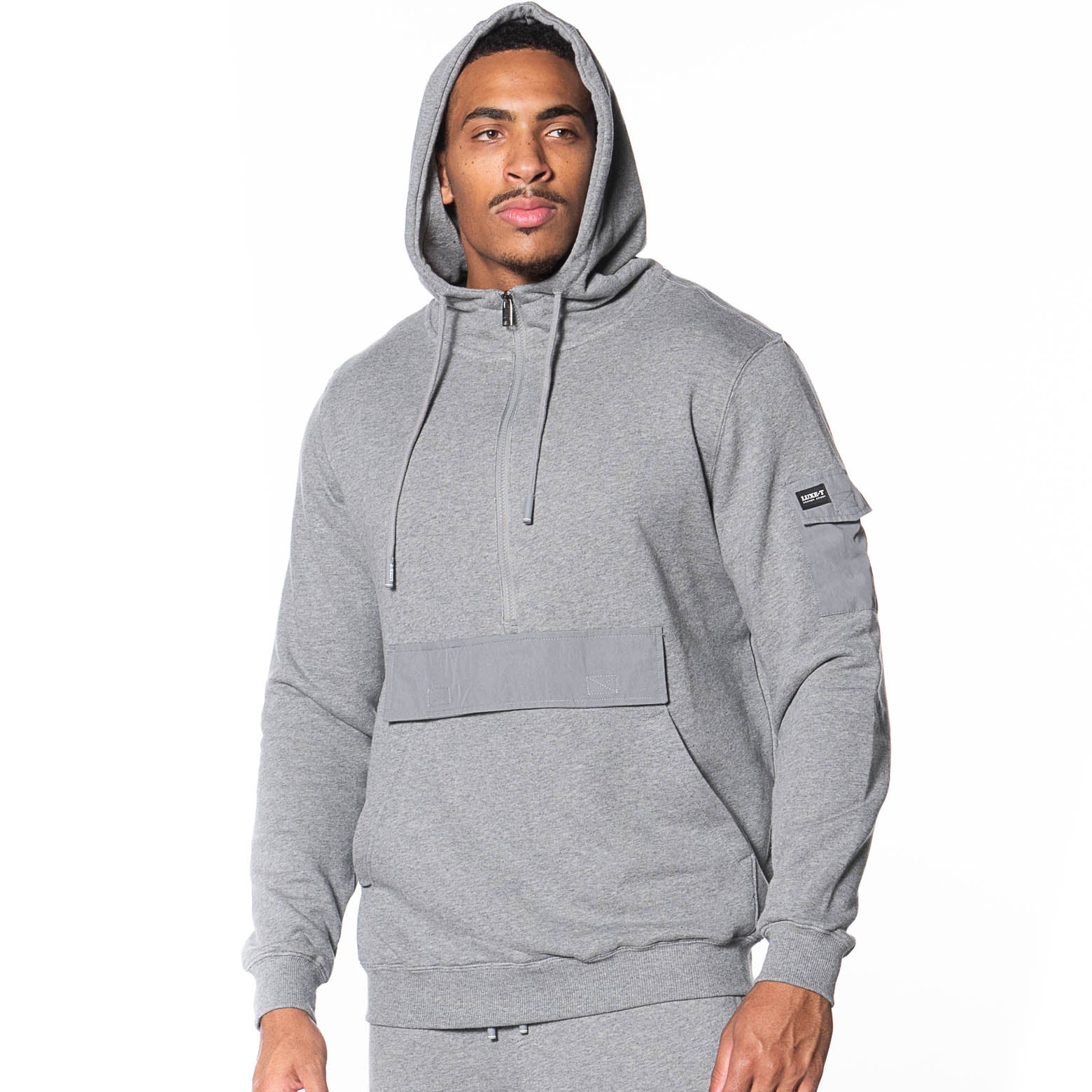 Cargo 1/2 Zip Pullover Hoodie