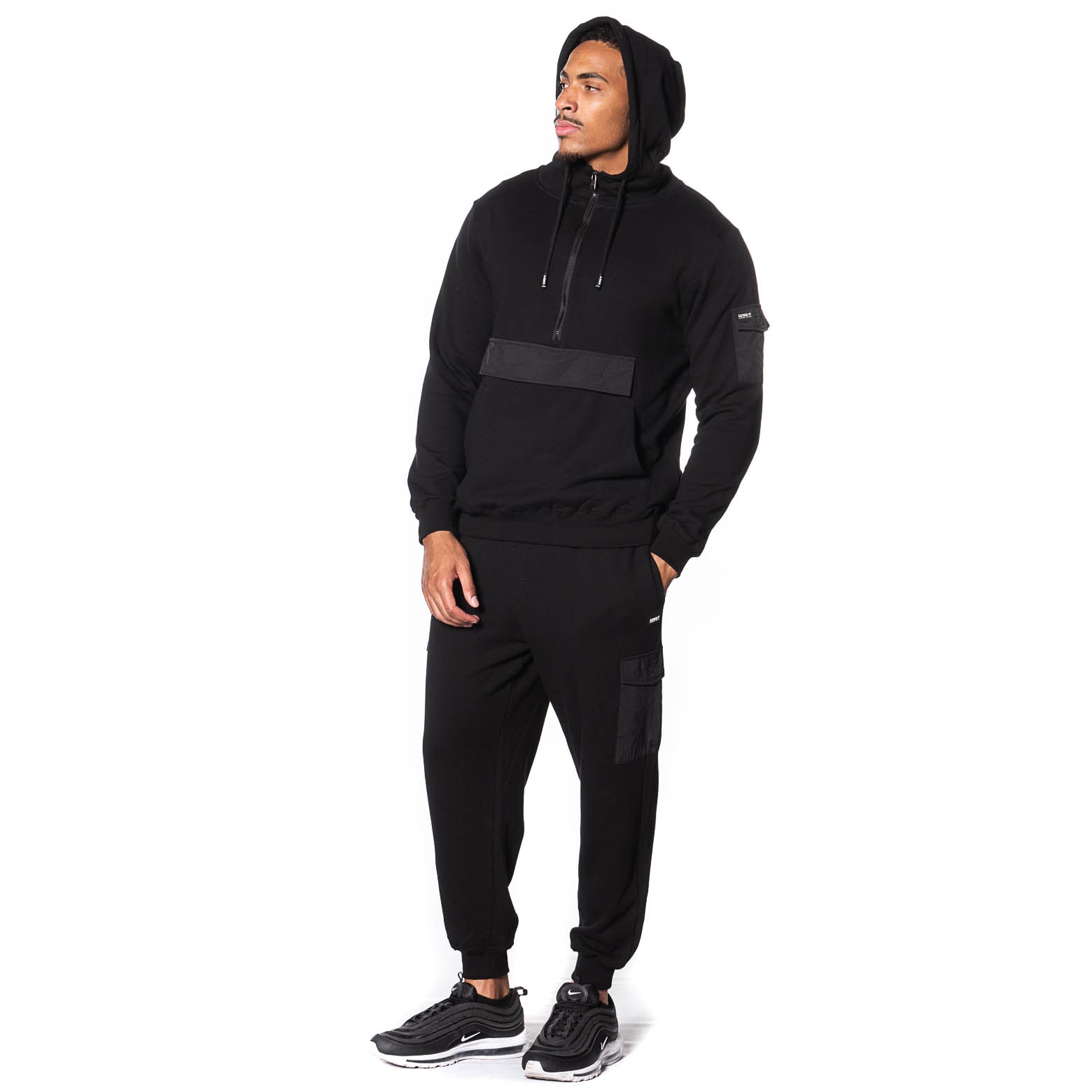 Cargo 1/2 Zip Pullover Hoodie