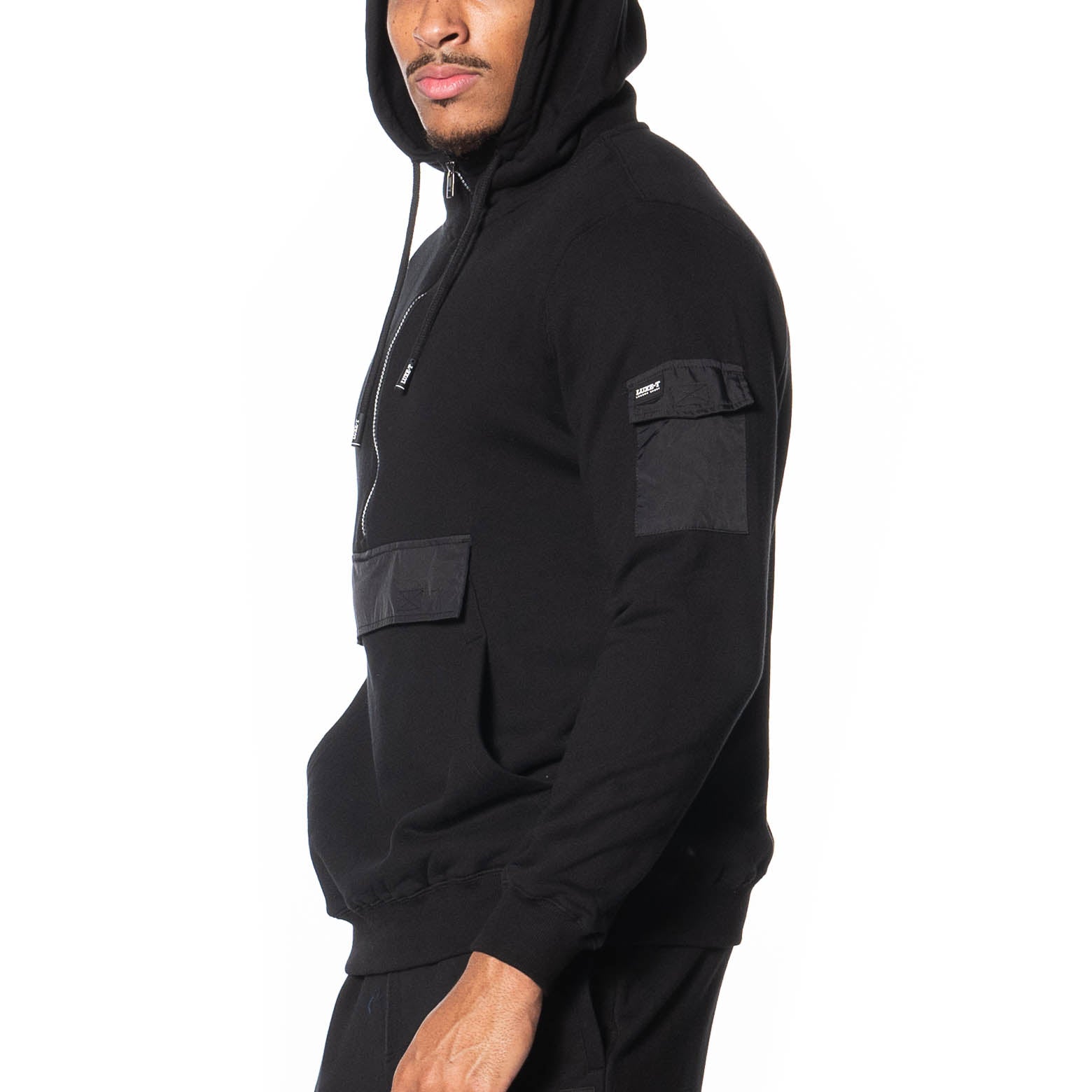 Cargo 1/2 Zip Pullover Hoodie