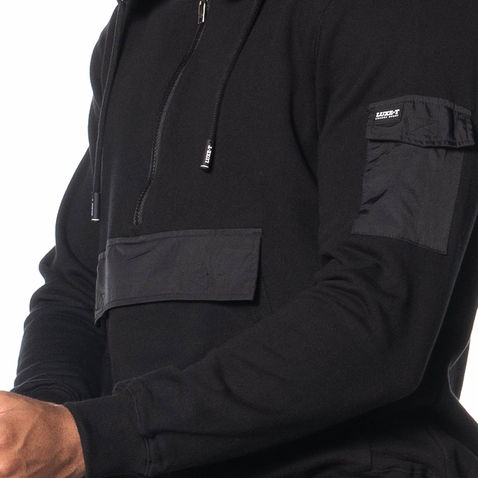 Cargo 1/2 Zip Pullover Hoodie