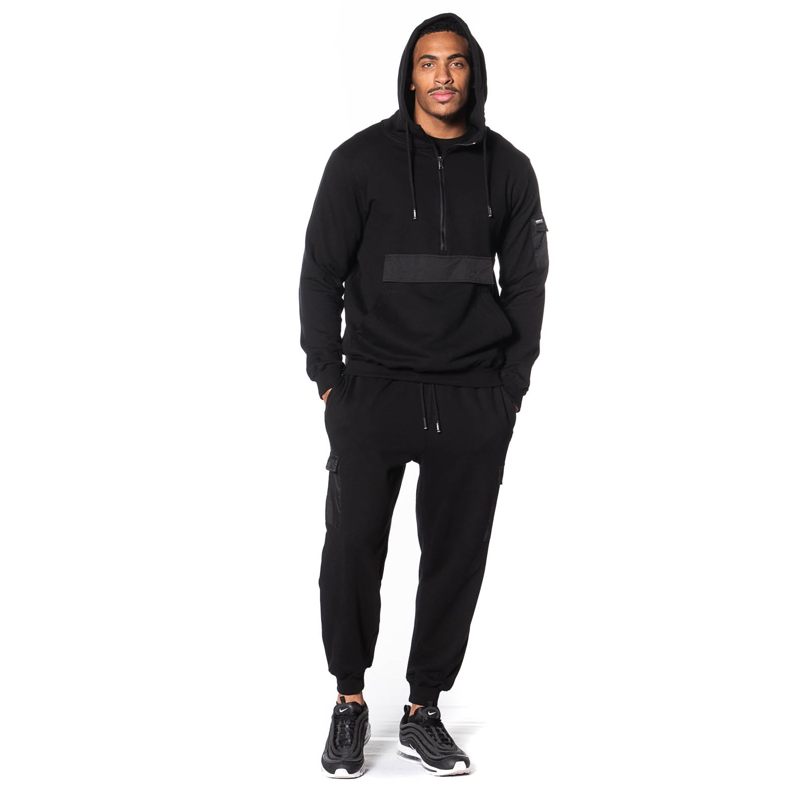Cargo 1/2 Zip Pullover Hoodie