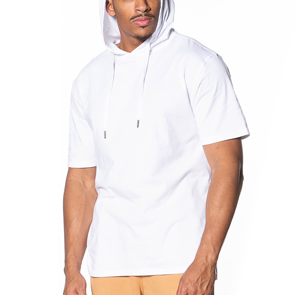 Men's 100% Cotton Basic Classic Fit Short Sleeve Hooded Tee