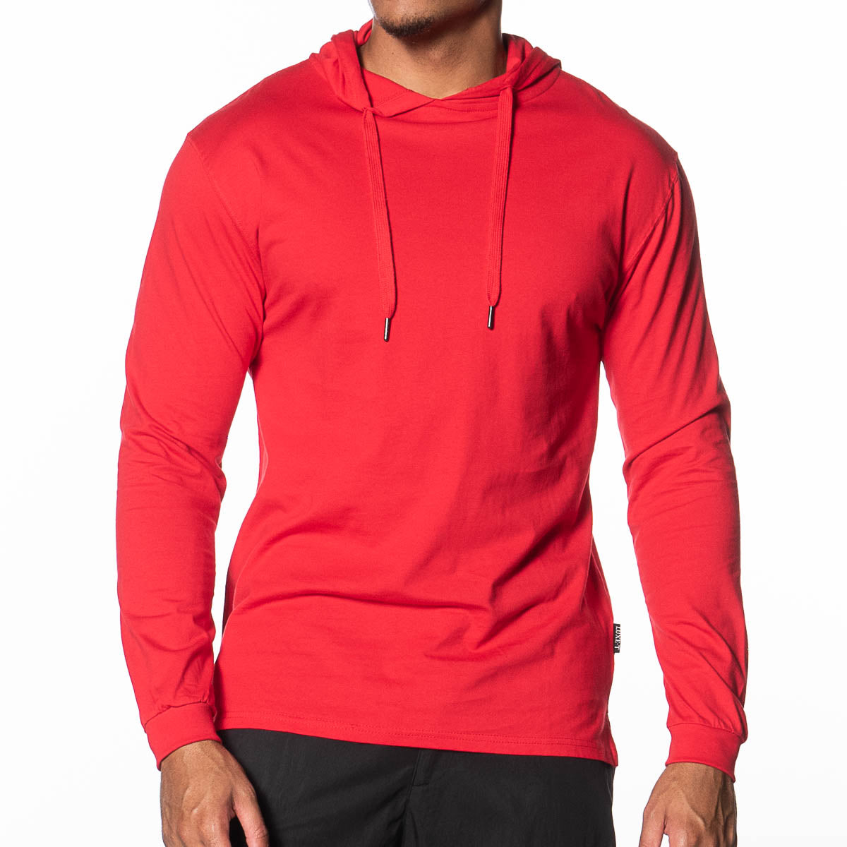Men's Basic Classic Fit Long Sleeve Hooded T-Shirt