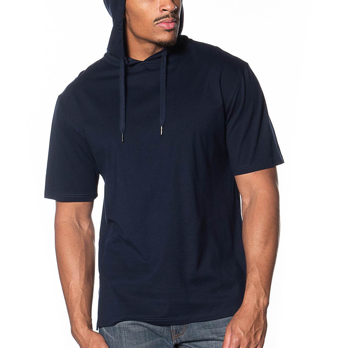 Men's 100% Cotton Basic Classic Fit Short Sleeve Hooded Tee