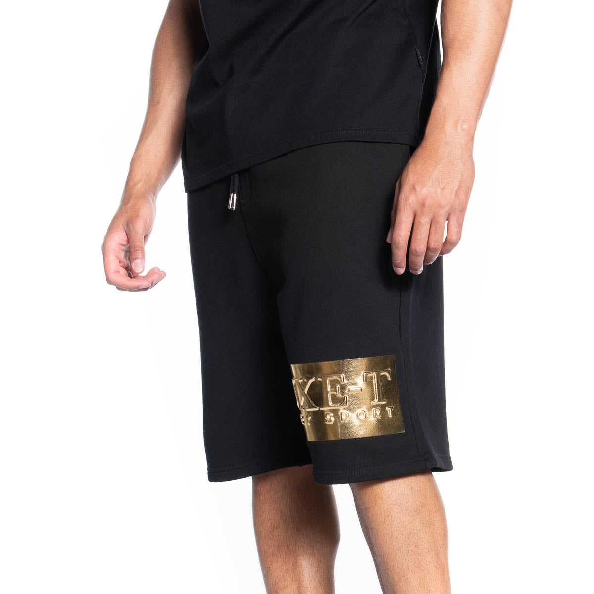 Embossed Print French Terry Shorts