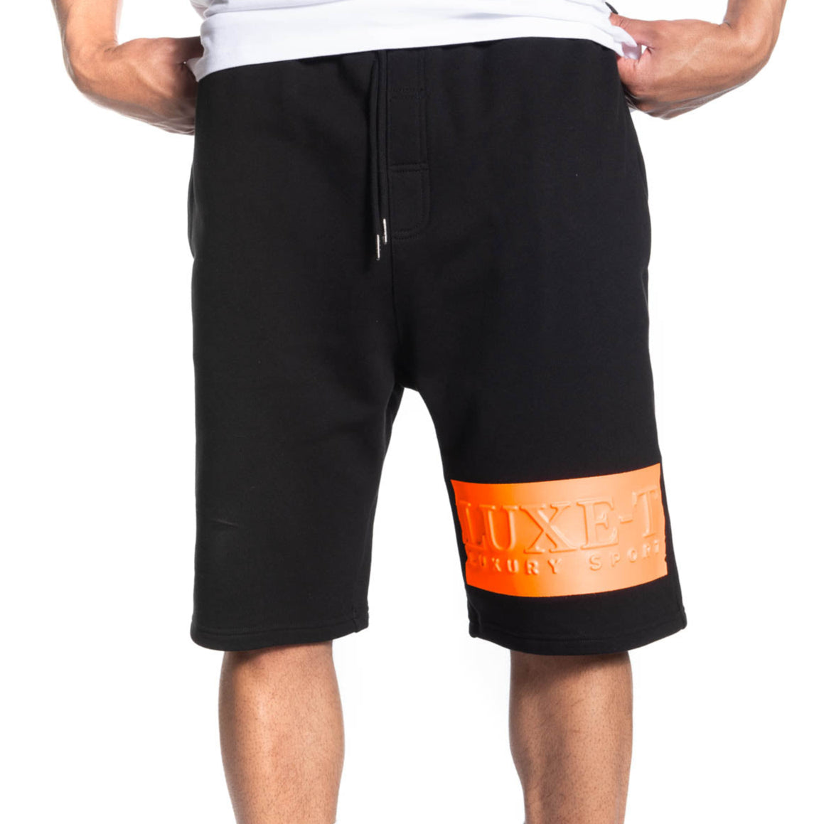 Embossed Print French Terry Shorts