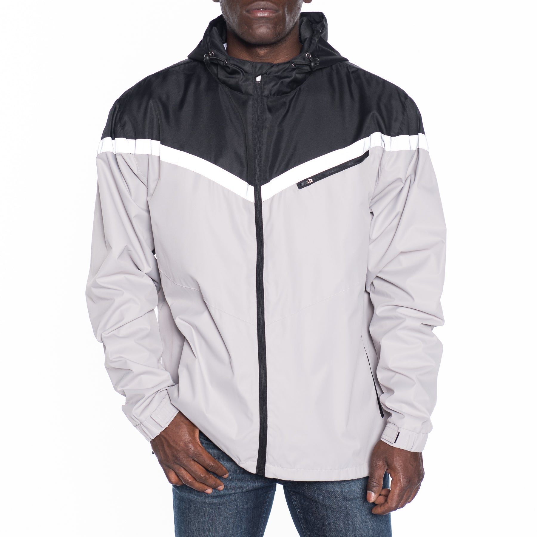 Luxe-T Men's Nylon Hooded Jacket Luxe-T Men's Nylon Hooded Jacket
