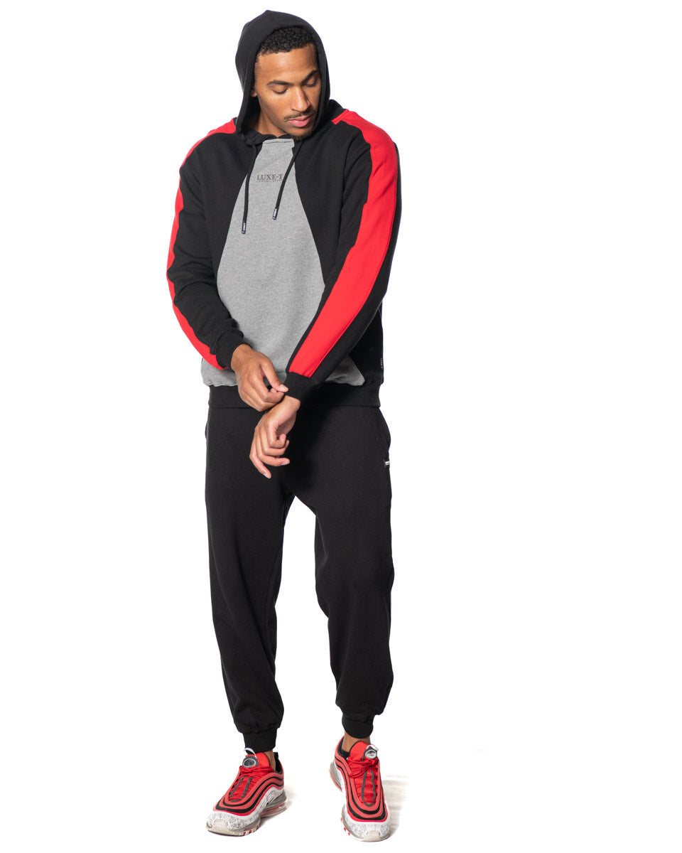 Triangle Color Block Hoodie