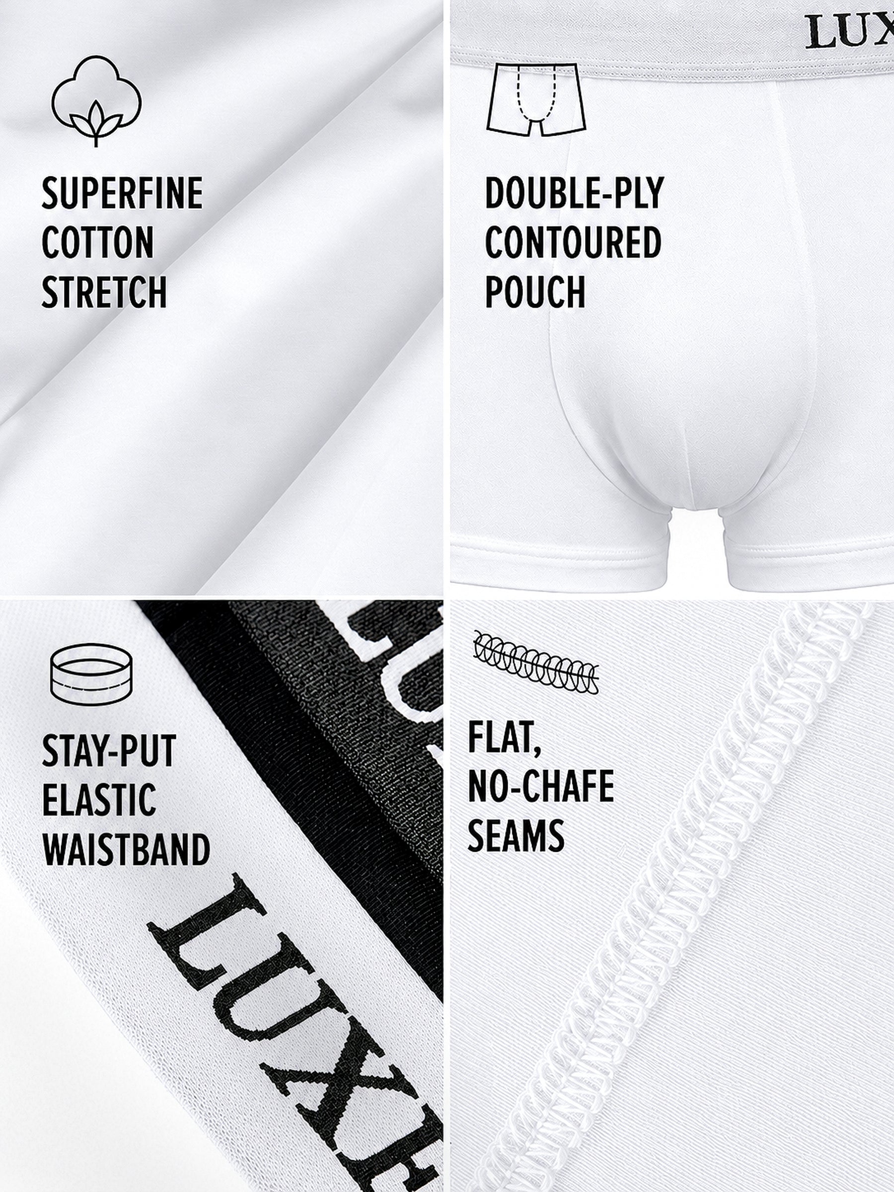 Premium Cotton Stretch Trunk Boxer Briefs