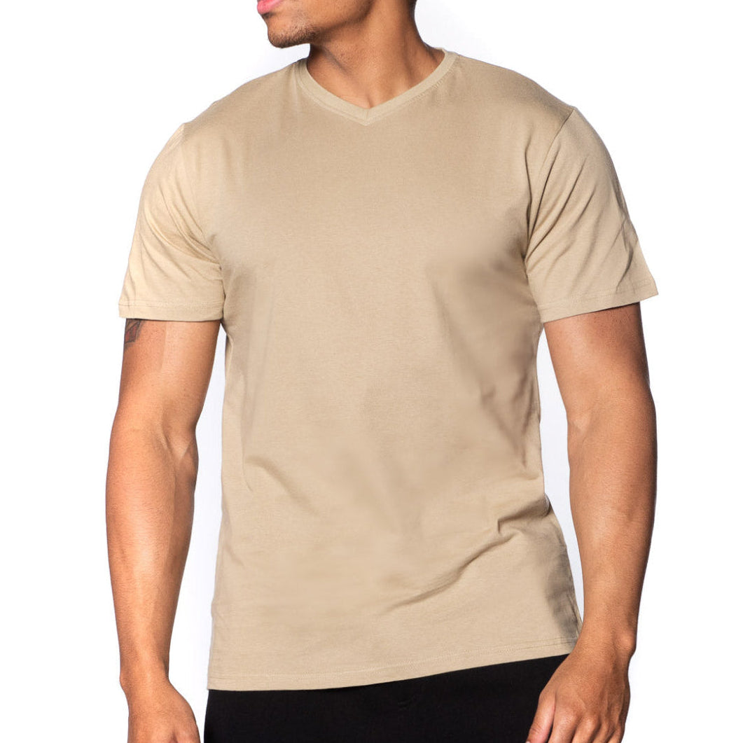 Fitted Vee Neck T-Shirt