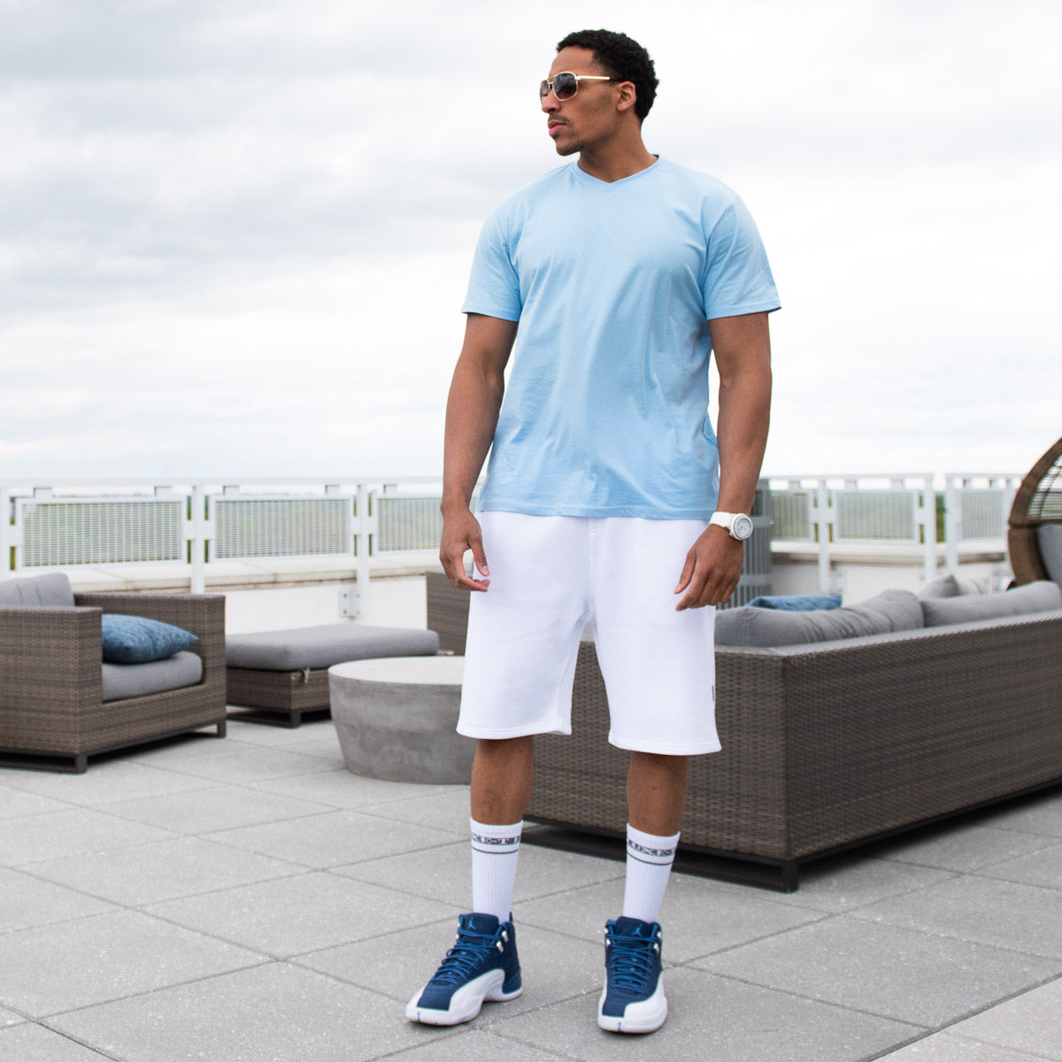 Fitted Vee Neck T-Shirt