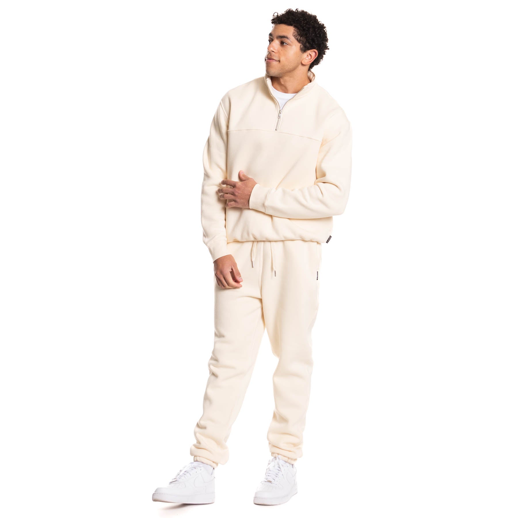 1/4 Zip Mock Neck Fleece Pullover