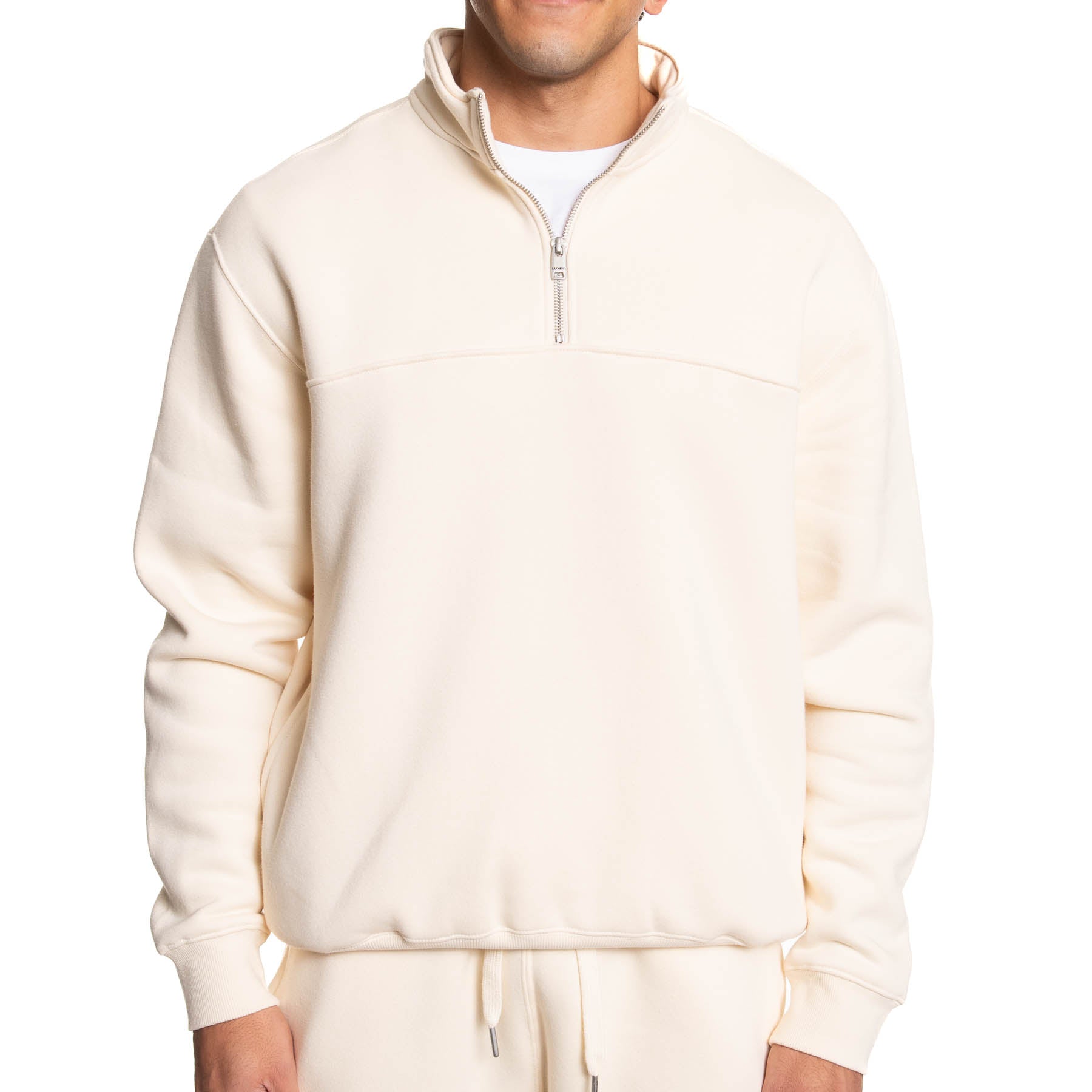 1/4 Zip Mock Neck Fleece Pullover