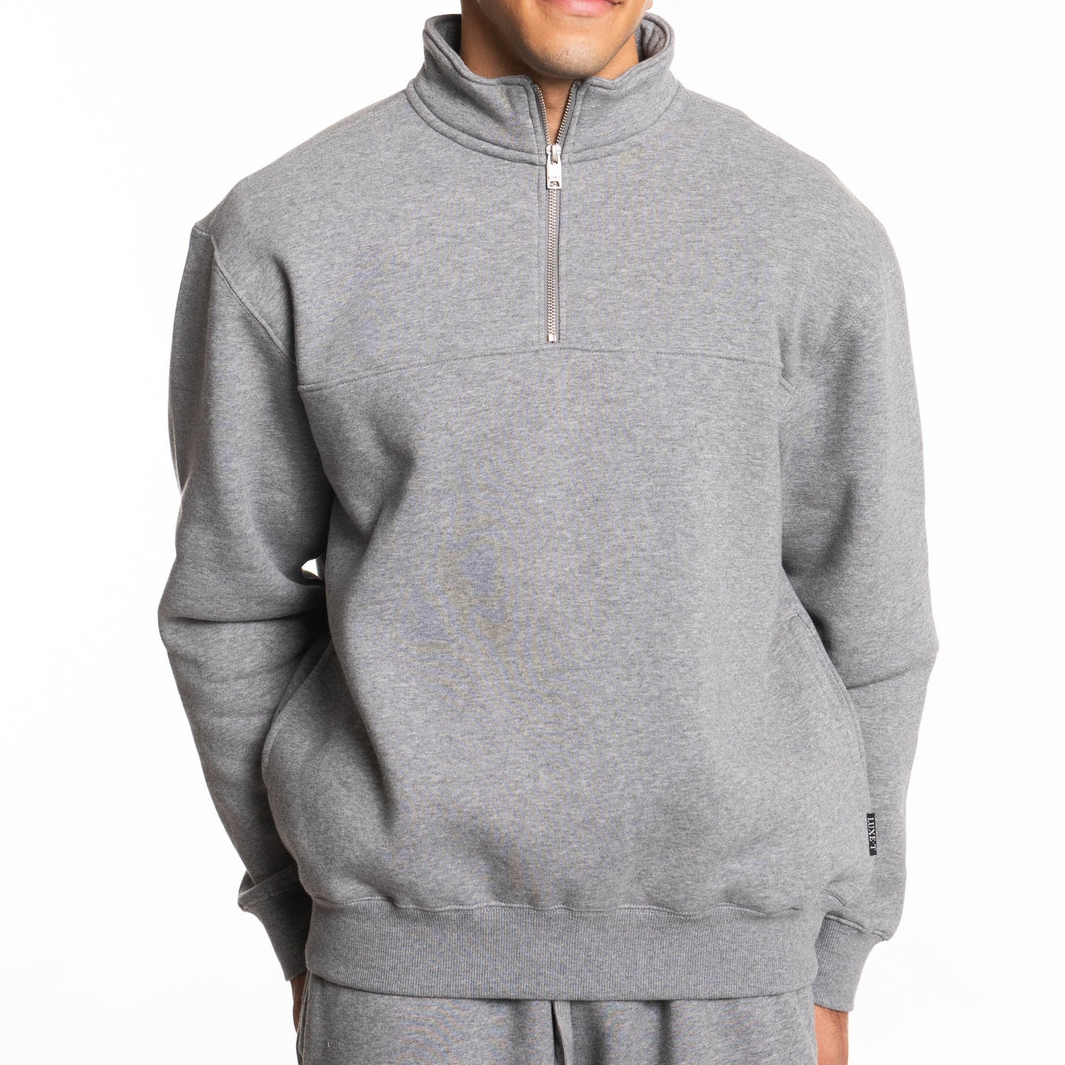 1/4 Zip Mock Neck Fleece Pullover