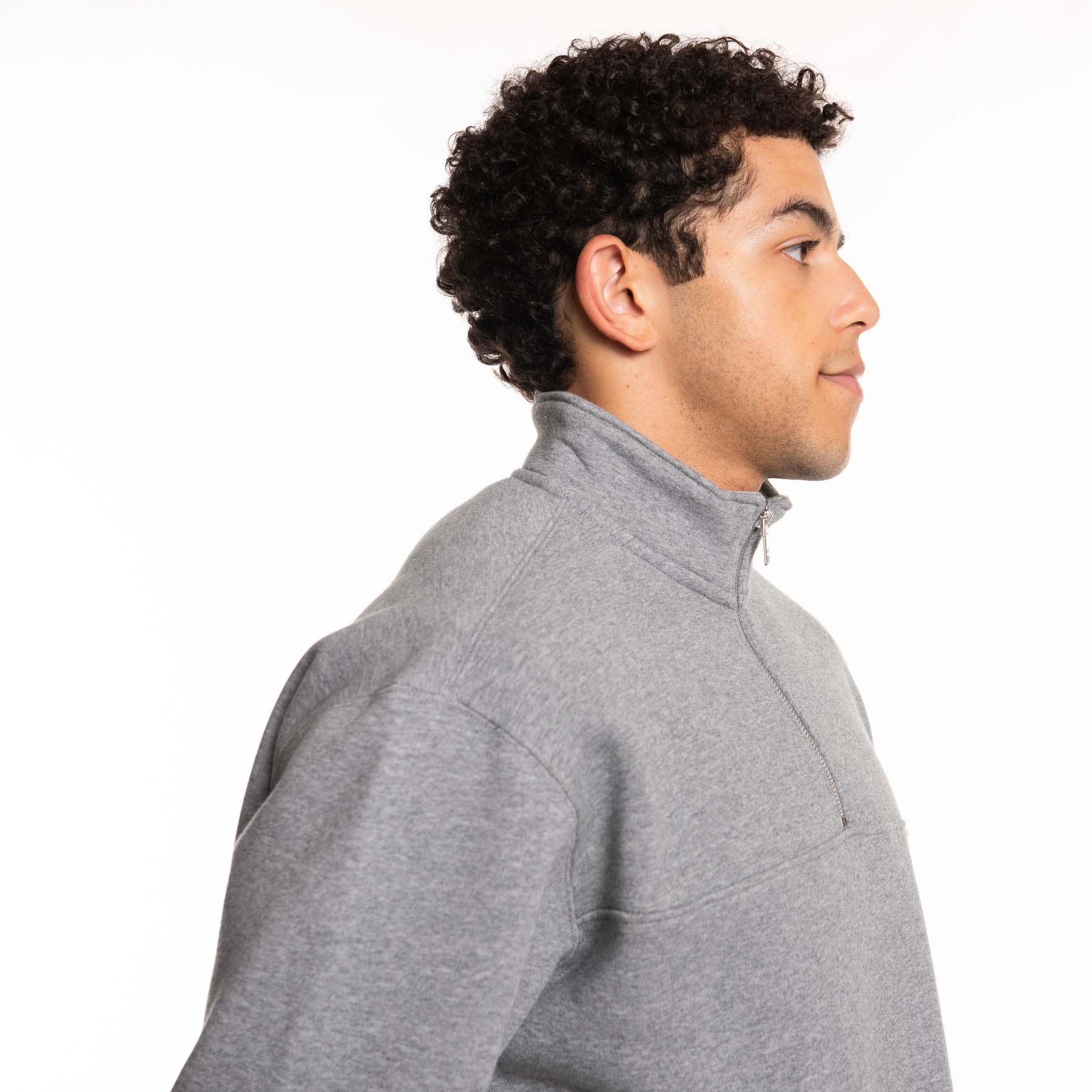 1/4 Zip Mock Neck Fleece Pullover