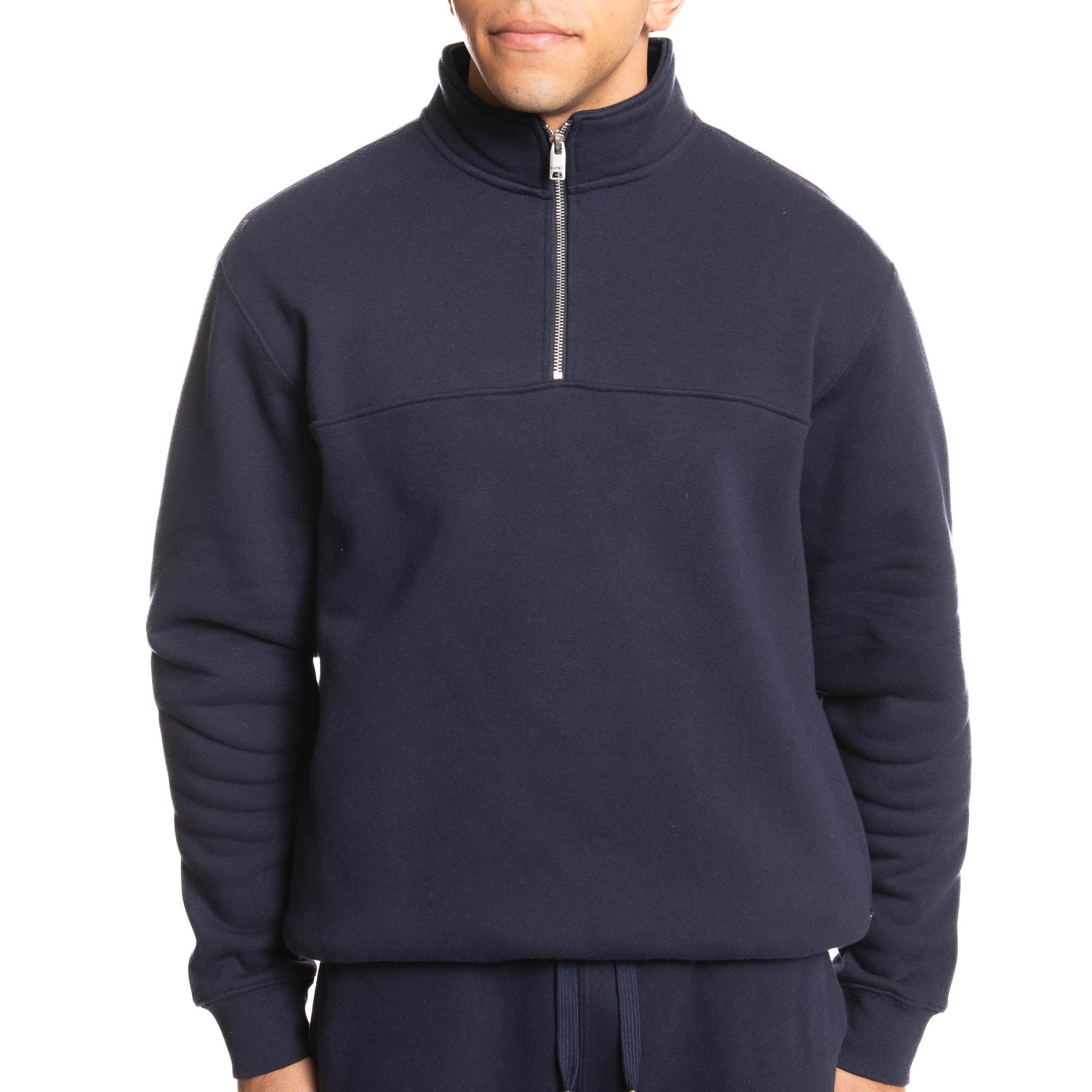 1/4 Zip Mock Neck Fleece Pullover