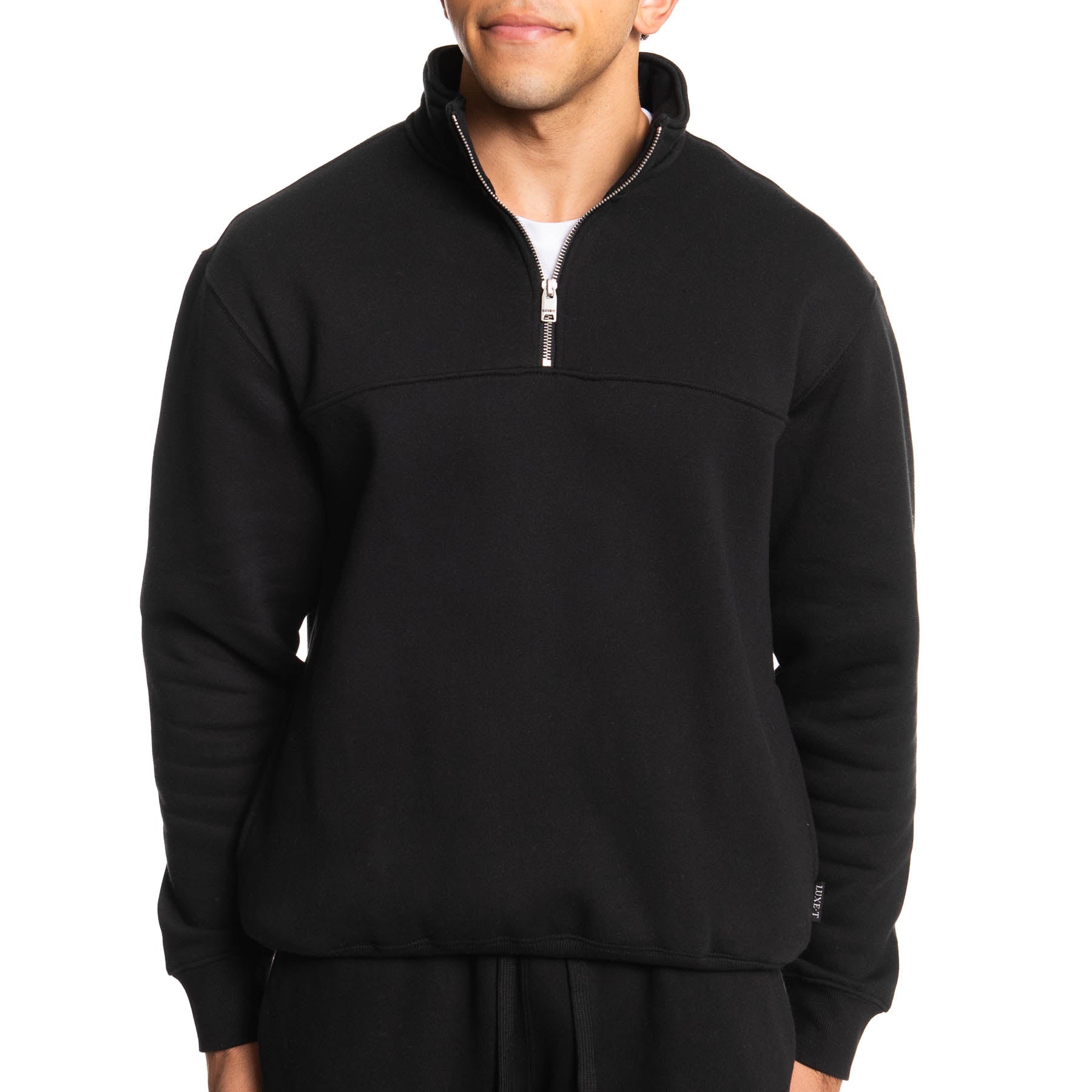 1/4 Zip Mock Neck Fleece Pullover
