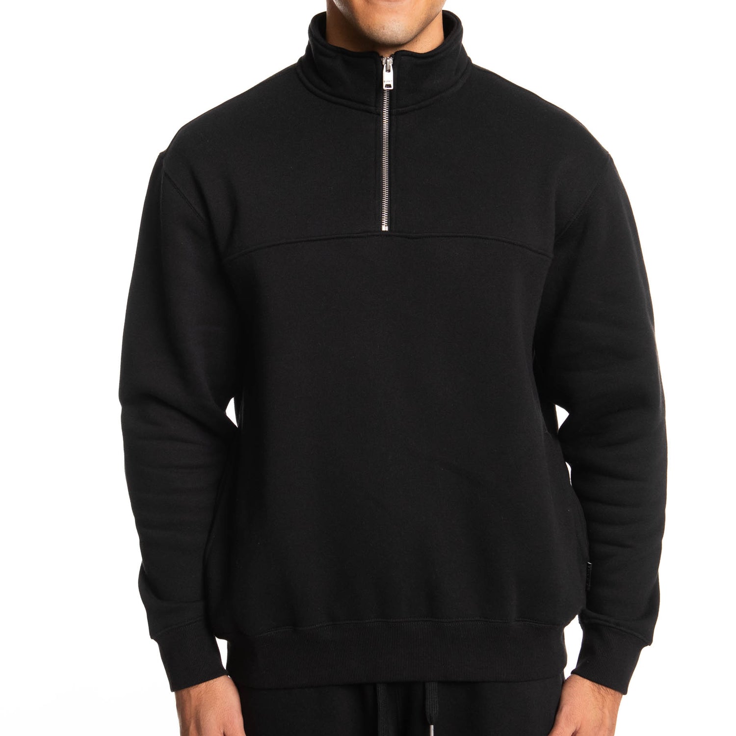 1/4 Zip Mock Neck Fleece Pullover