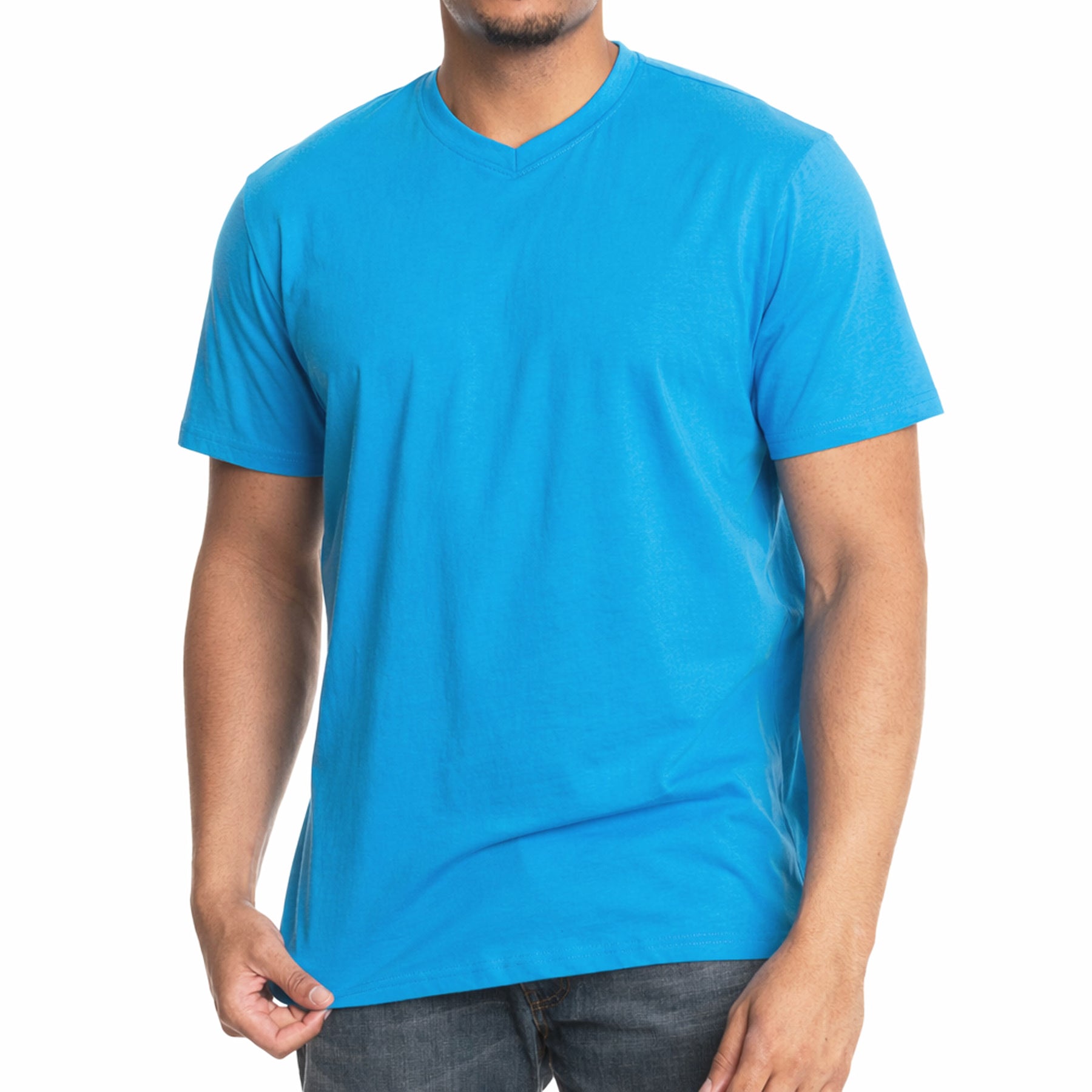 Fitted Vee Neck T-Shirt