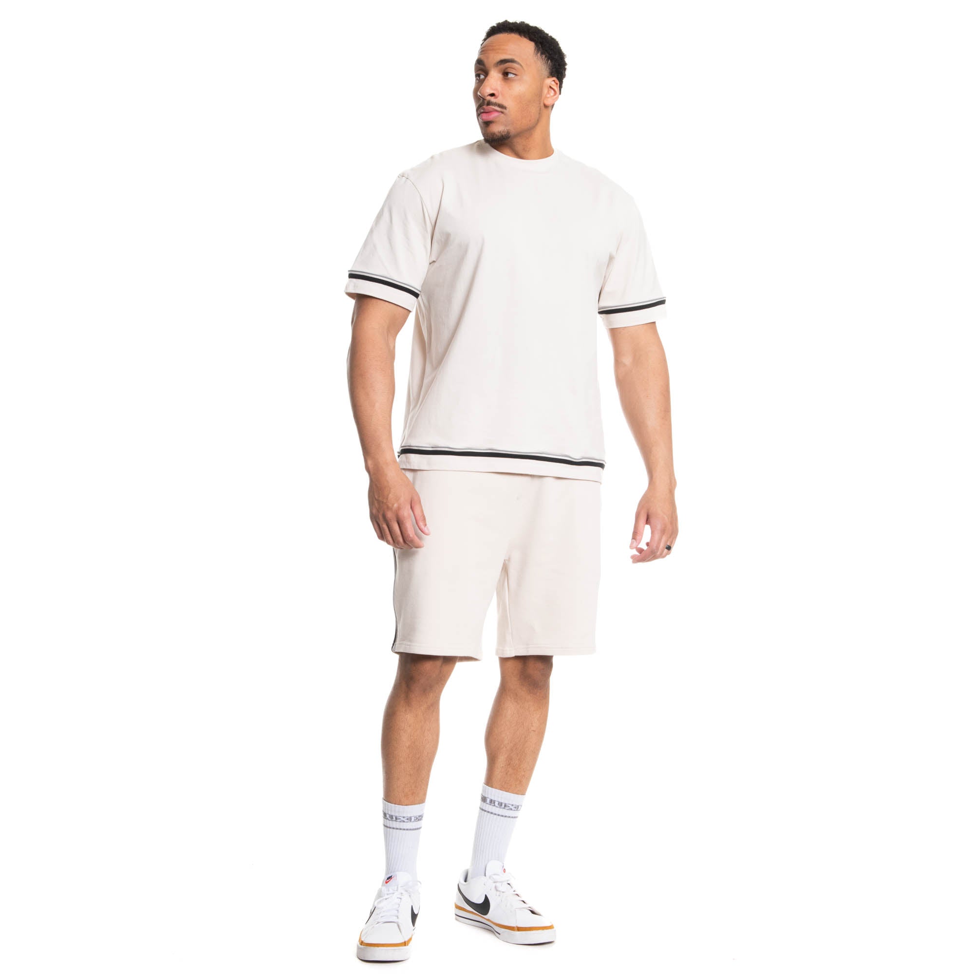 Piped Sweat Shorts