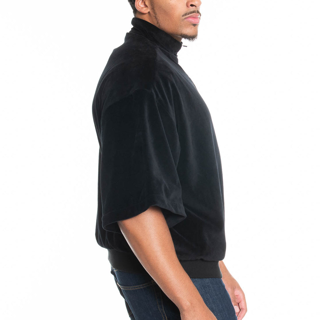 Velour 1/4 Zip SS Pullover