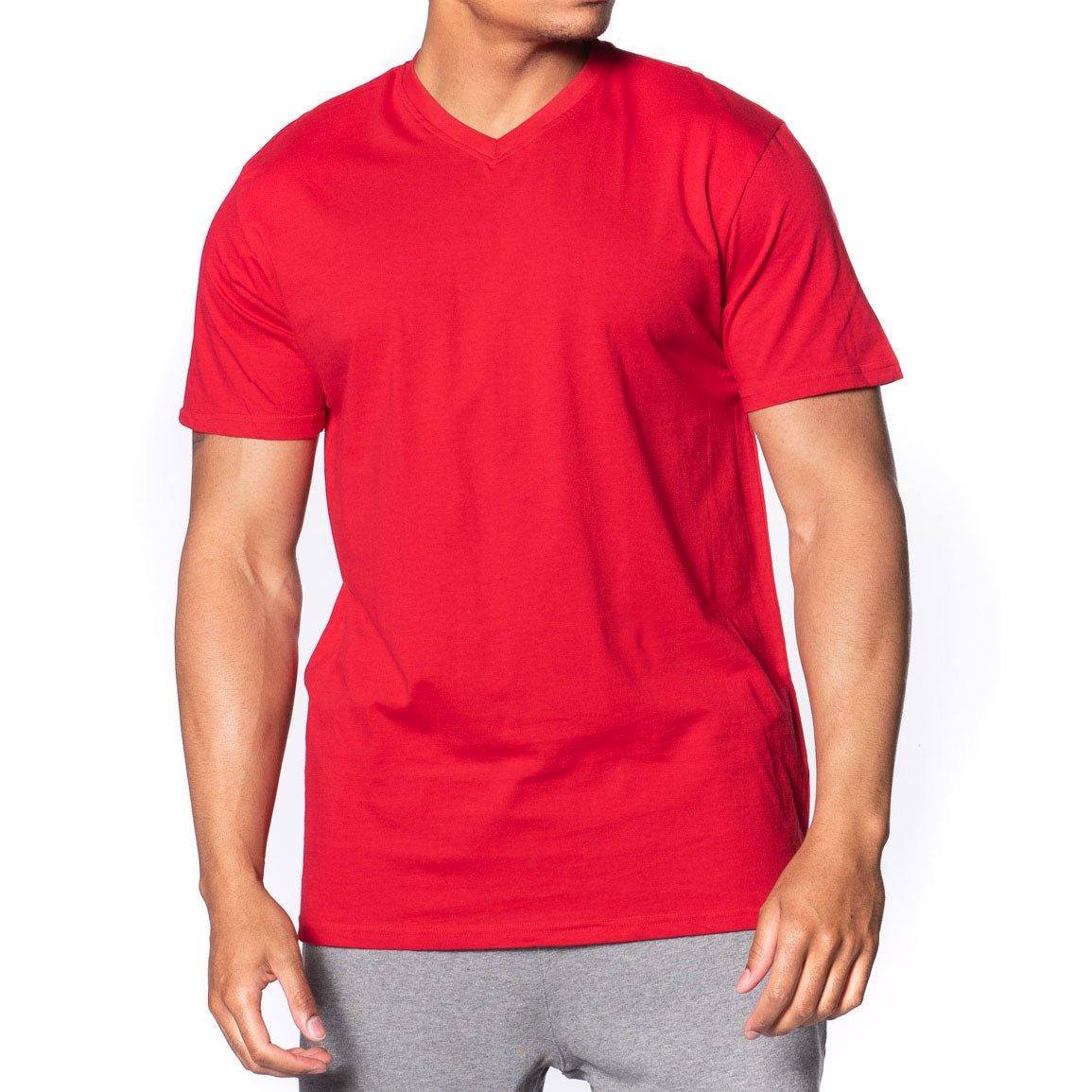 Fitted Vee Neck T-Shirt - Colors