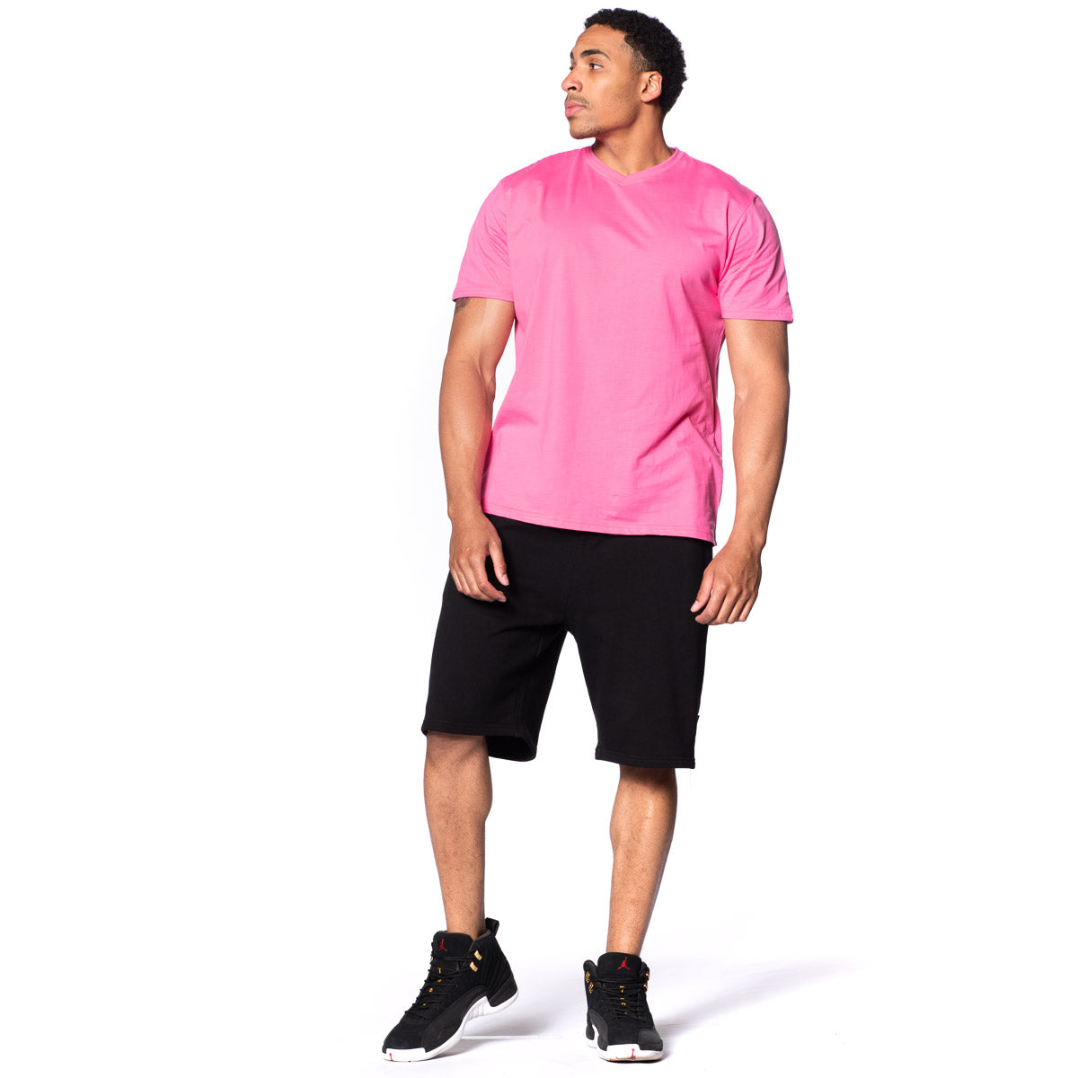 Fitted Vee Neck T-Shirt - Colors