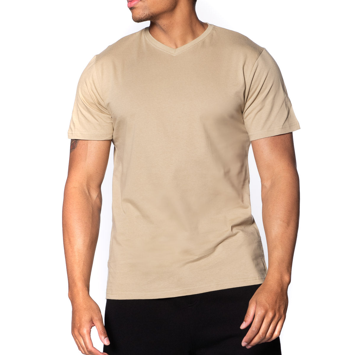 Fitted Vee Neck T-Shirt - Colors