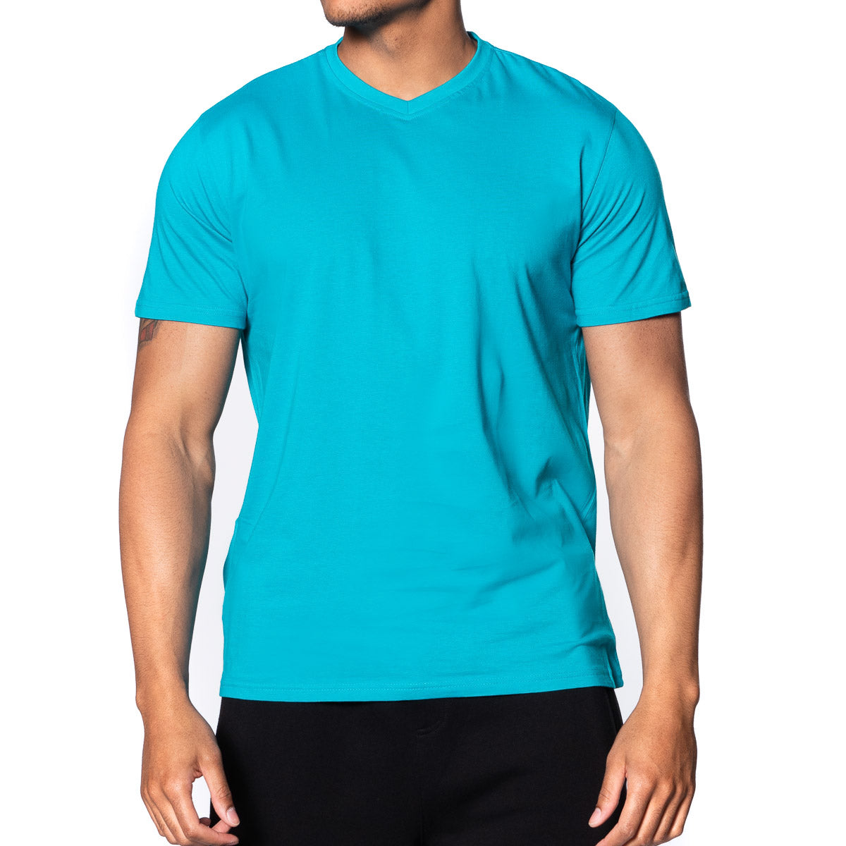 Fitted Vee Neck T-Shirt - Colors