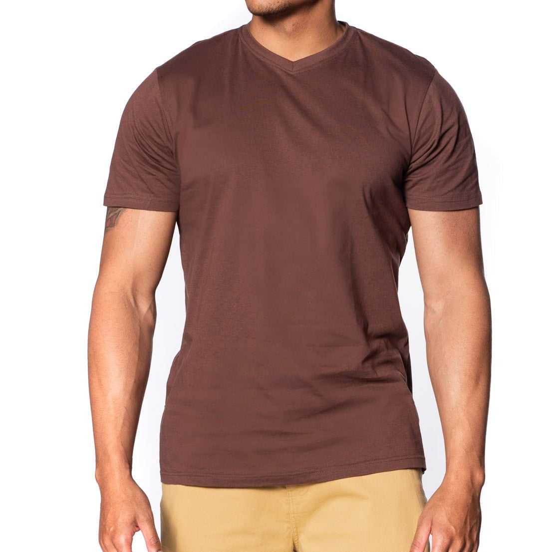 Fitted Vee Neck T-Shirt - Colors