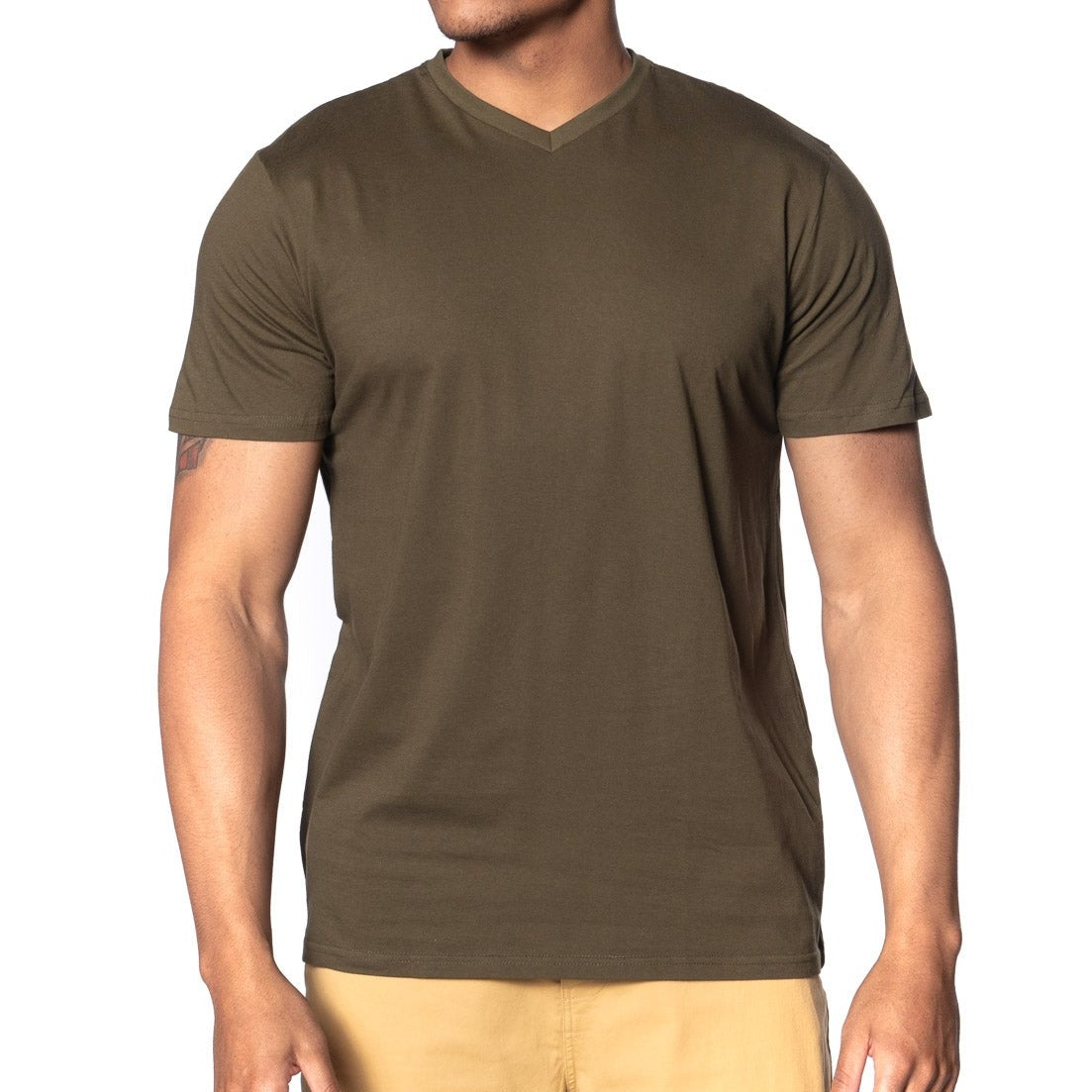 Fitted Vee Neck T-Shirt - Colors