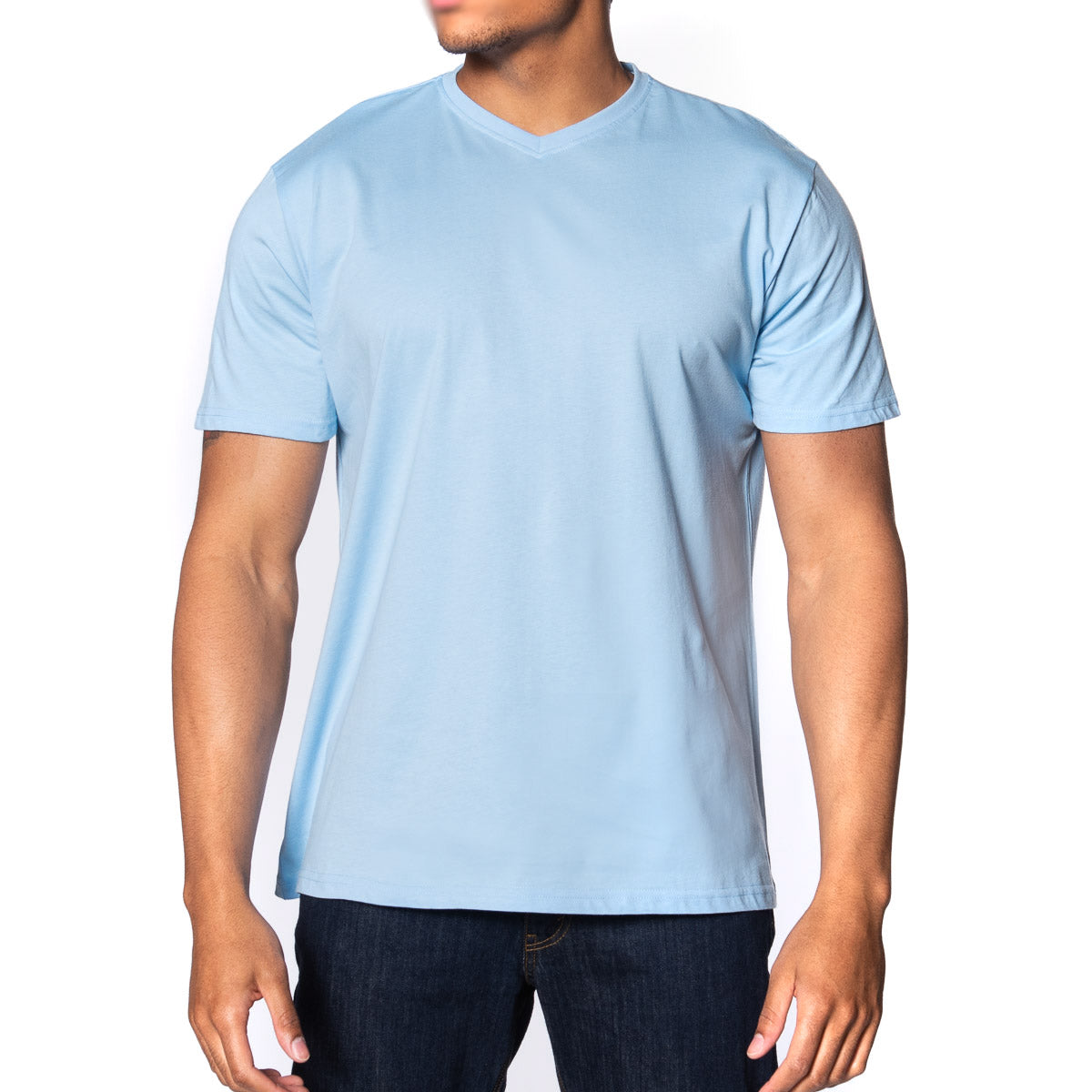 Fitted Vee Neck T-Shirt - Colors