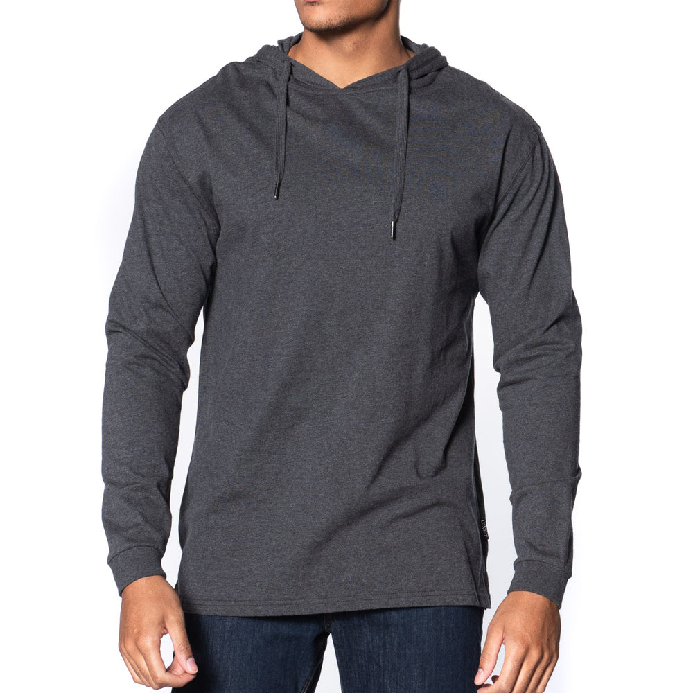Men's Basic Classic Fit Long Sleeve Hooded T-Shirt
