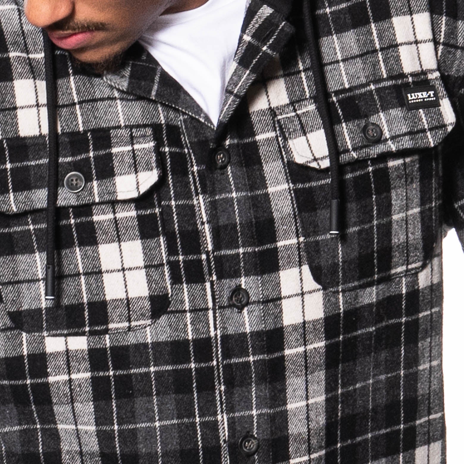 Plaid Wool Hooded Jacket